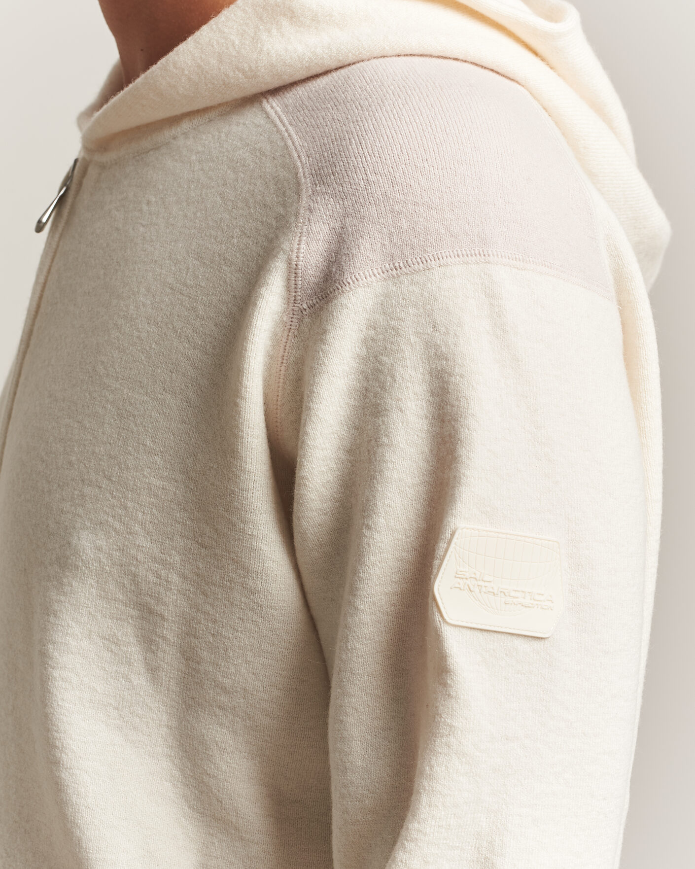 Herre | Trøjer | Sail Racing | Spine Wool Knitted Full Zip Hoodie Off White