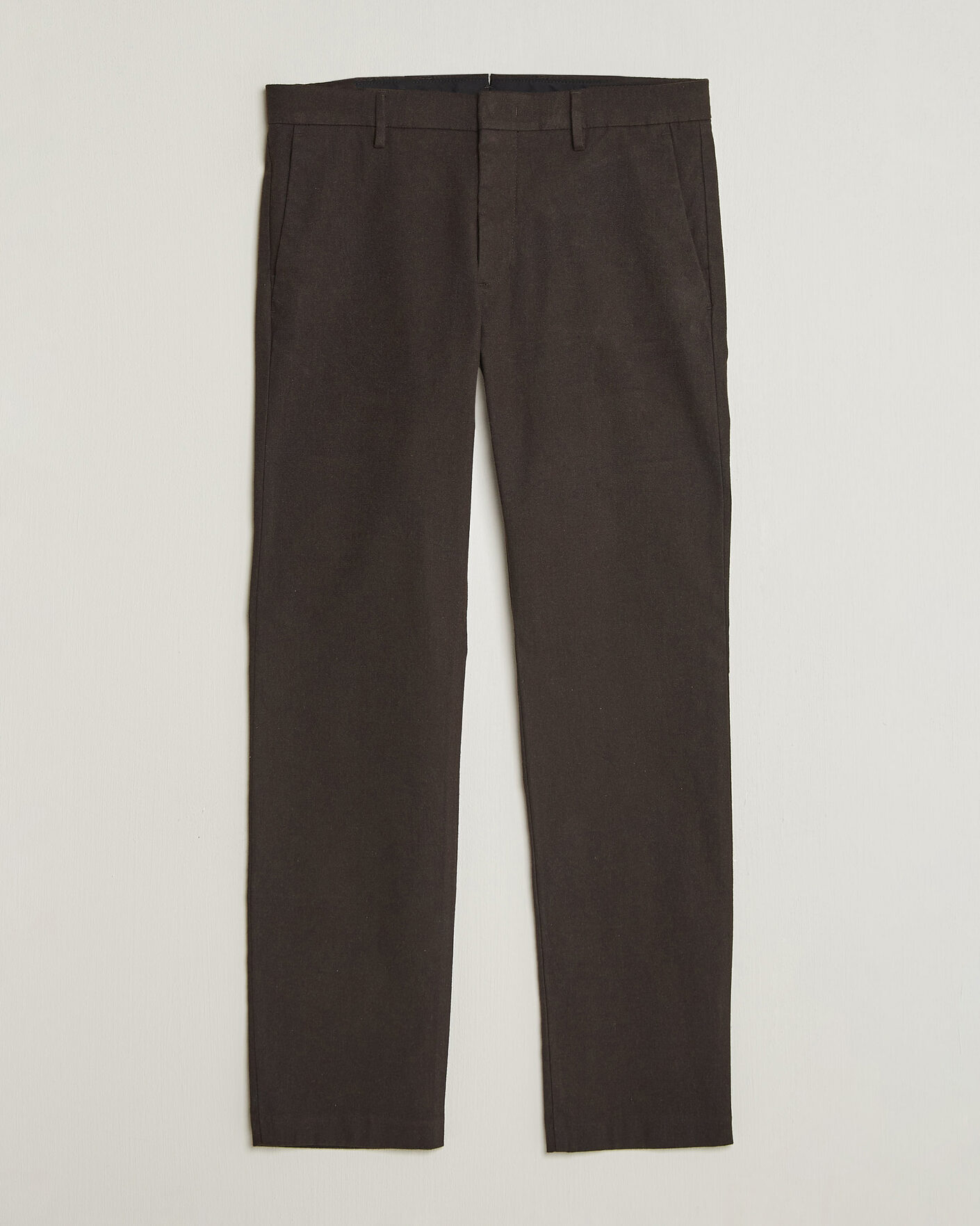 Herre | Bukser | NN07 | Theo Brushed Cotton Trousers Deep Truffle