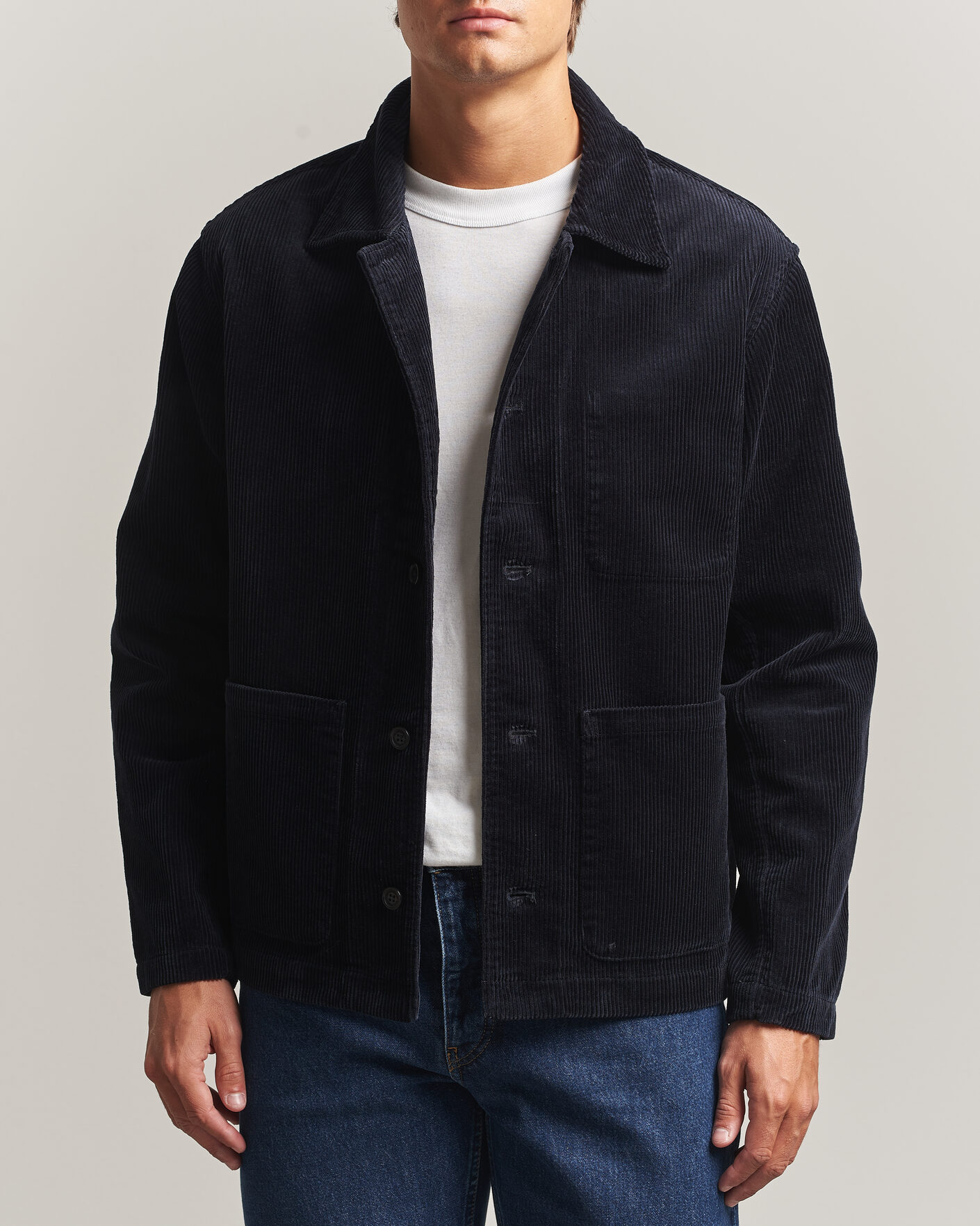 Herre | Skjorter | NN07 | Morgan Corduroy Overshirt Deep Navy