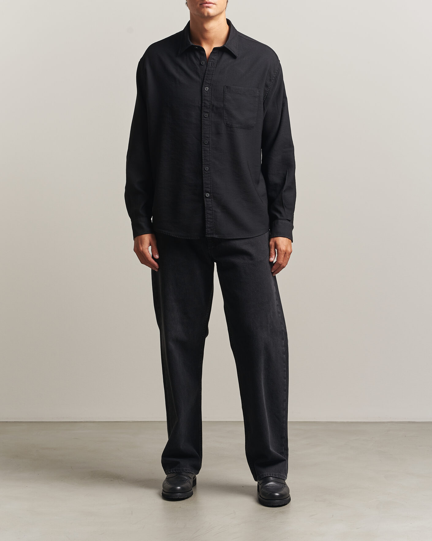 Herre | Skjorter | NN07 | Deon Viscose Shirt Black
