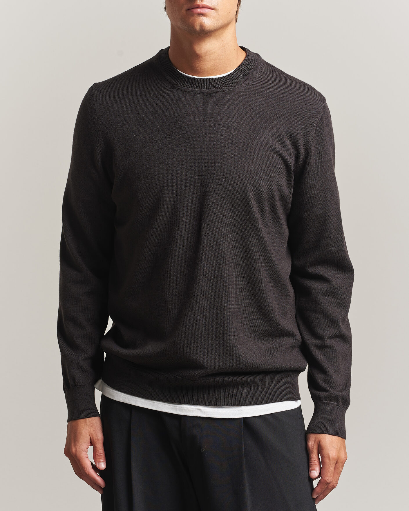 Herre | Trøjer | NN07 | Ted Merino Crew Neck Pullover Deep Truffle