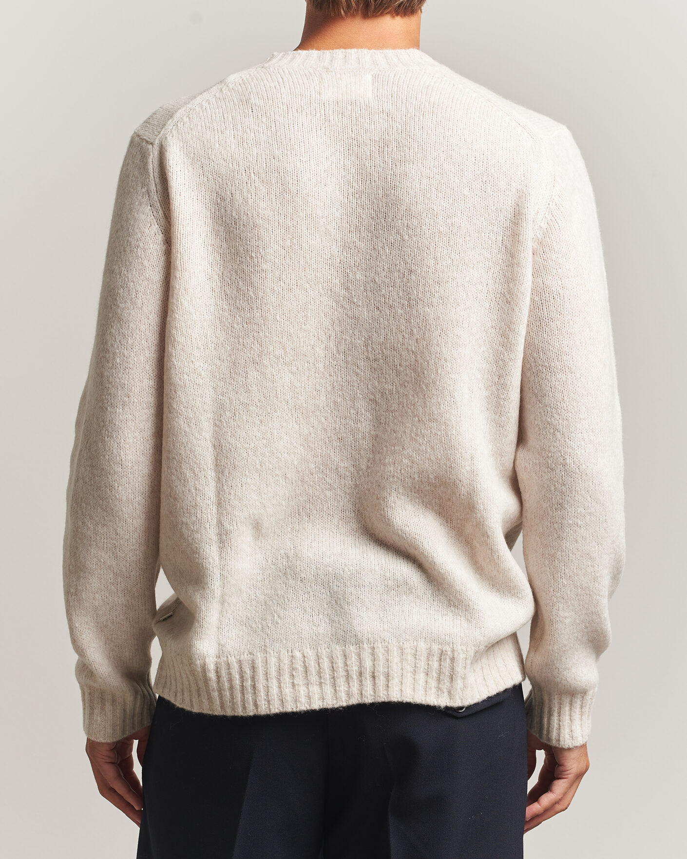 Herre | Trøjer | NN07 | Lee Wool Knitted Sweater Ivory