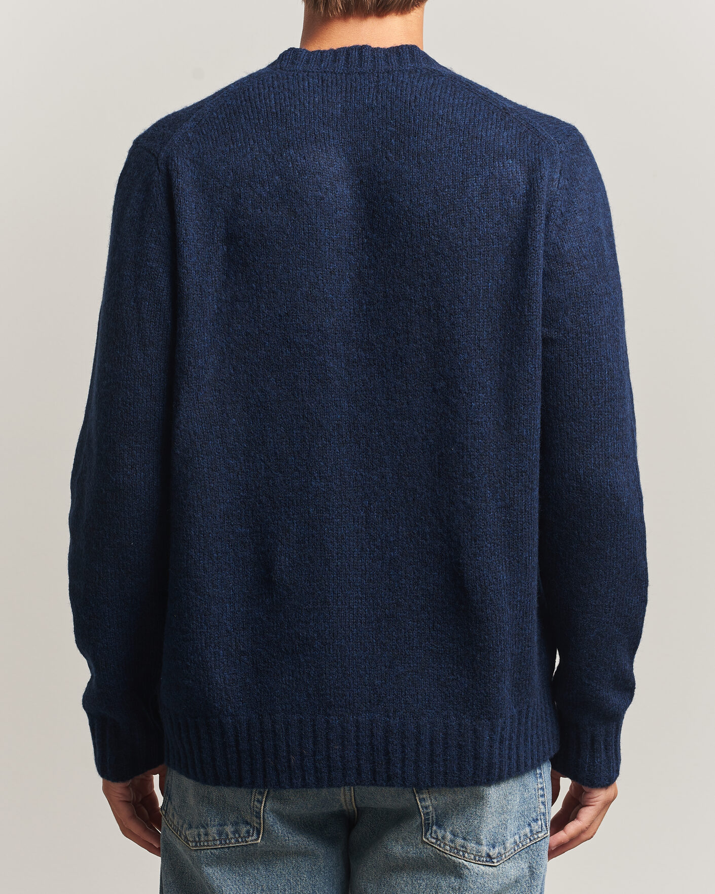 Herre | Trøjer | NN07 | Lee Wool Knitted Sweater Navy Blue