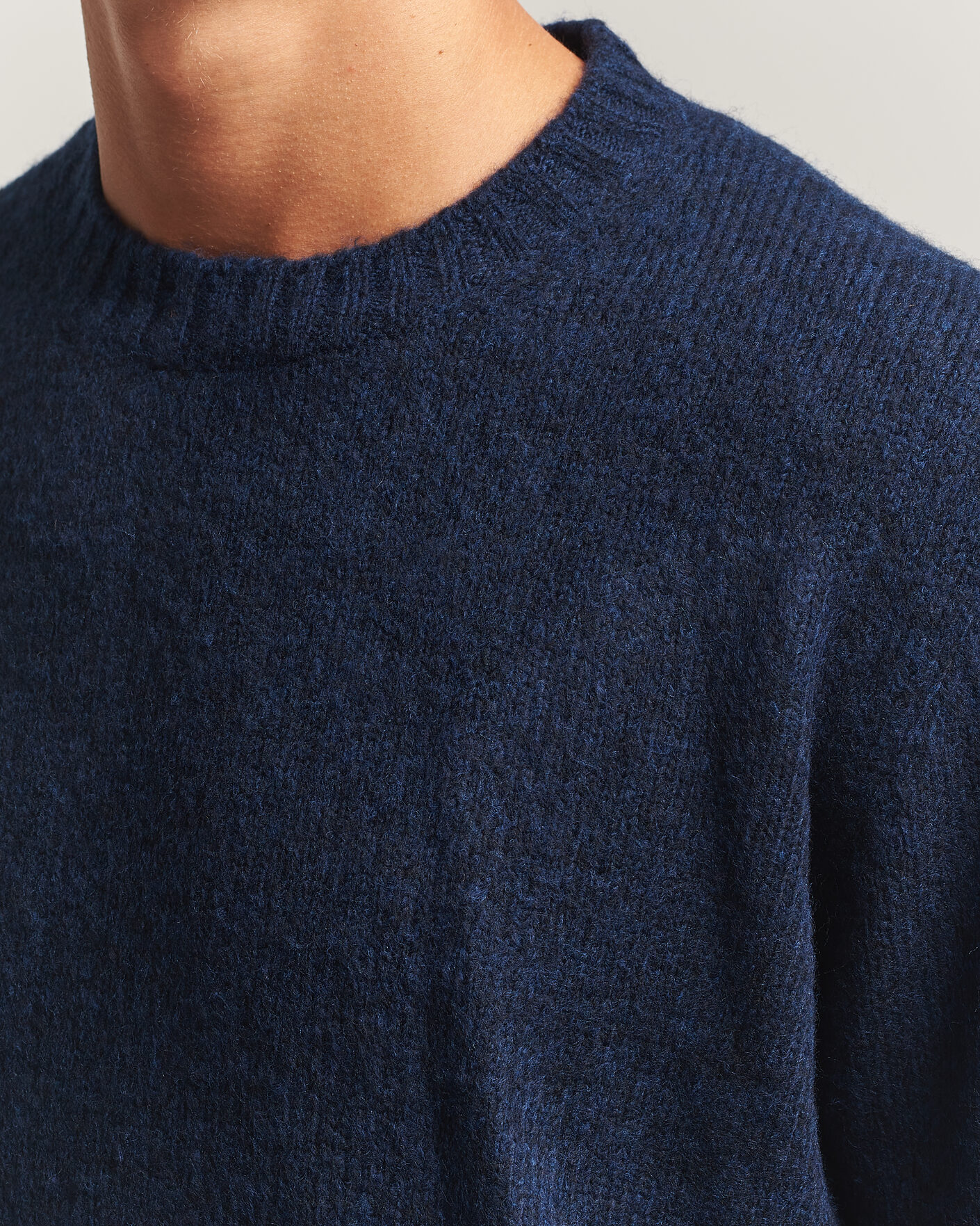 Herre | Trøjer | NN07 | Lee Wool Knitted Sweater Navy Blue