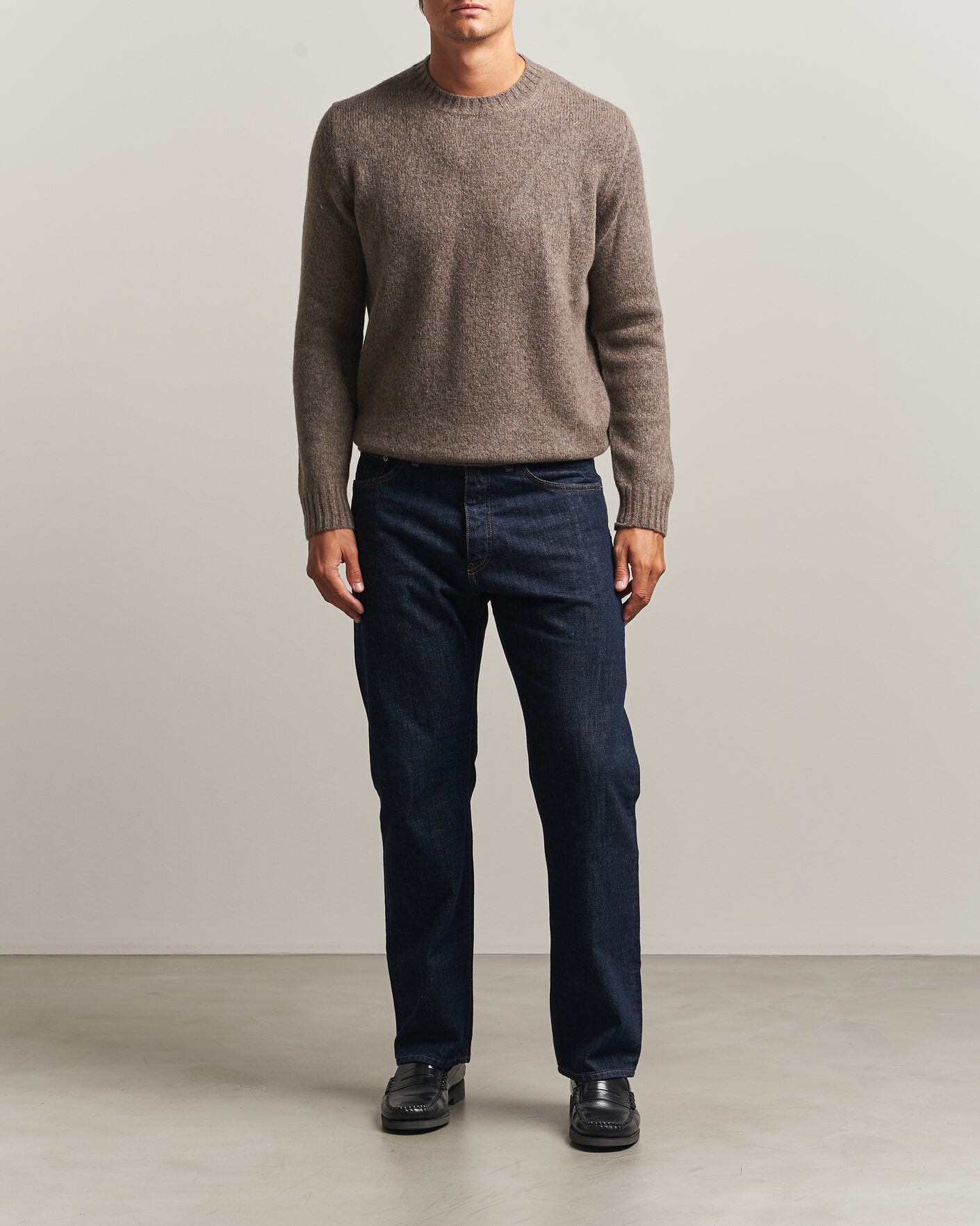 Herre | Trøjer | NN07 | Lee Wool Knitted Sweater Tarmac