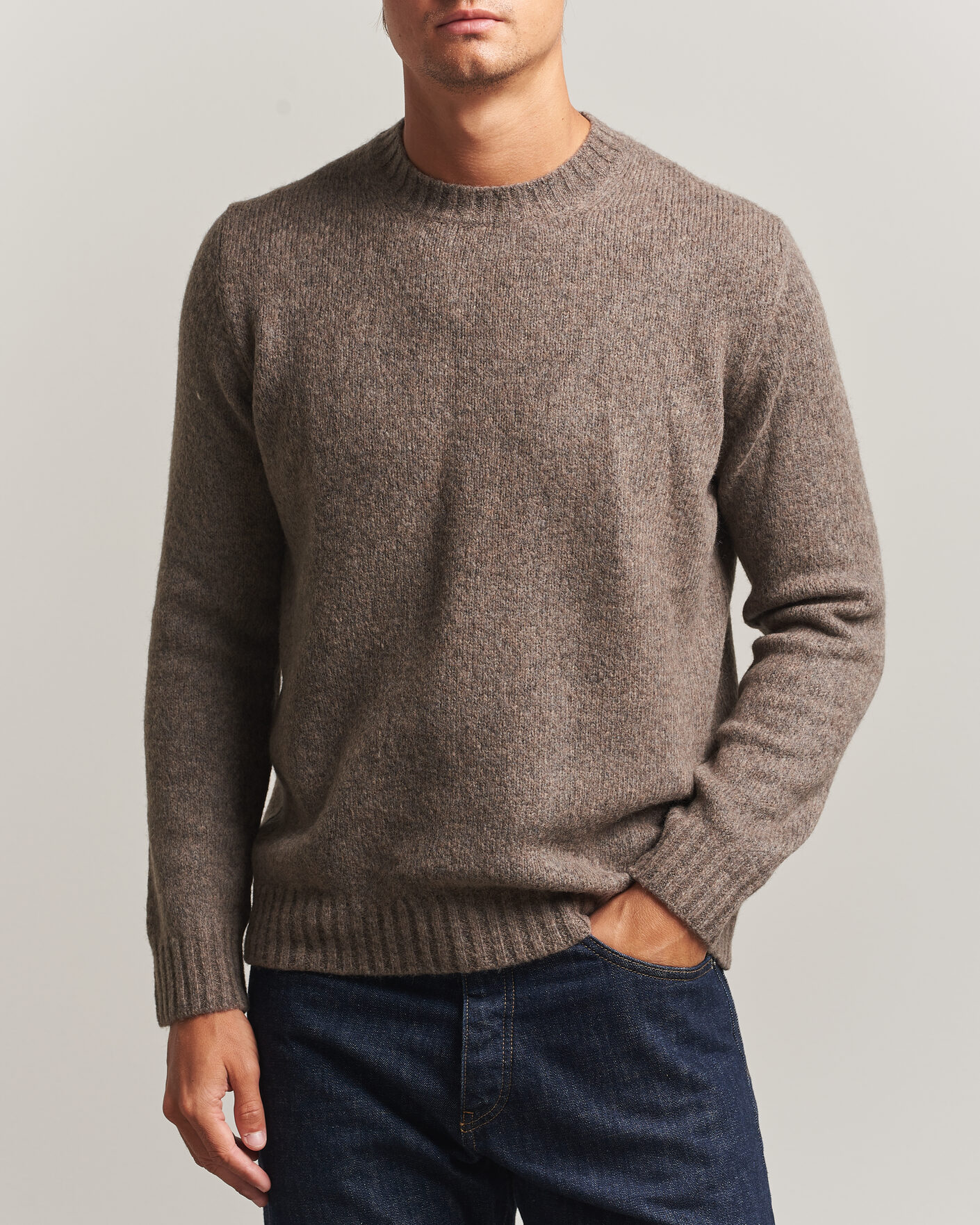 Herre | Trøjer | NN07 | Lee Wool Knitted Sweater Tarmac