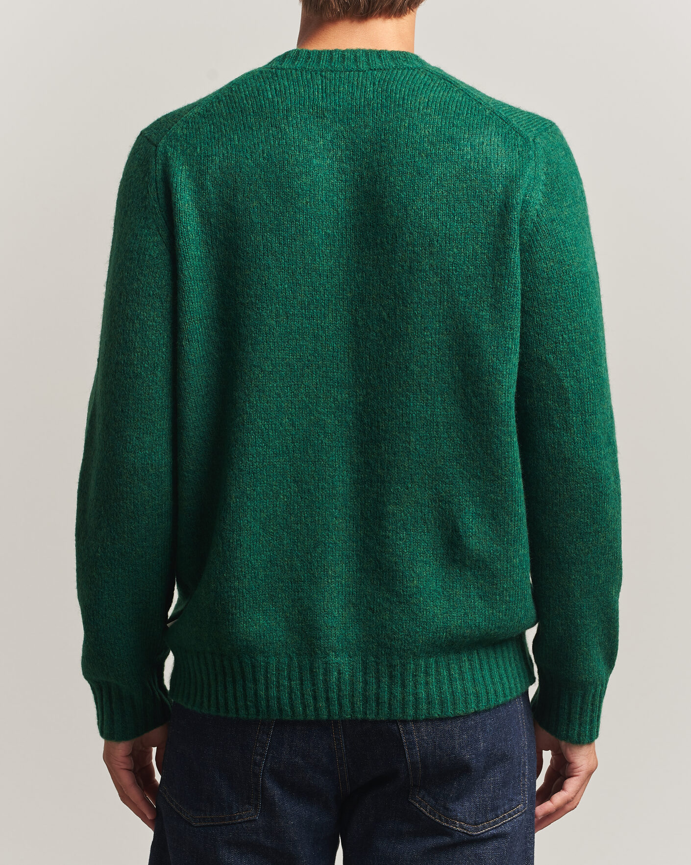 Herre | Trøjer | NN07 | Lee Wool Knitted Sweater Eden Green