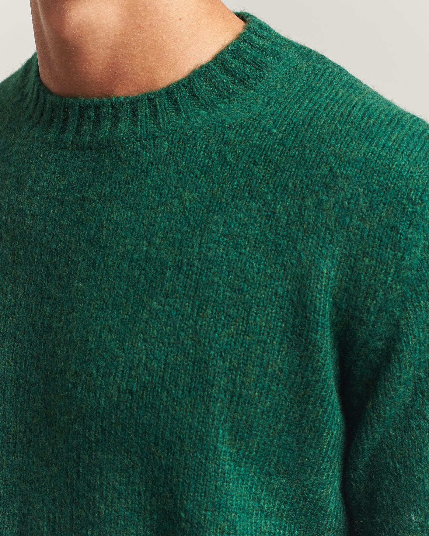 Herre | Trøjer | NN07 | Lee Wool Knitted Sweater Eden Green