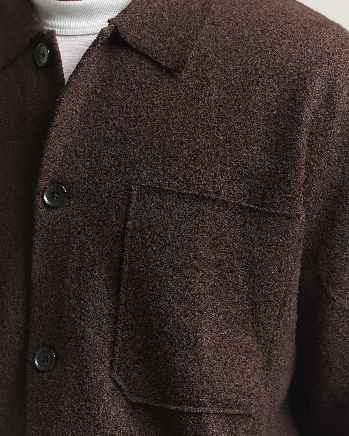 Herre | Trøjer | NN07 | Jonas Boiled Wool Cardigan Deep Truffle