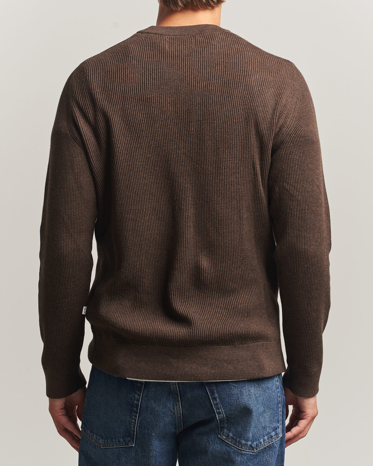 Herre | Trøjer | NN07 | Kevin Cotton Knitted Sweater Deep Truffle