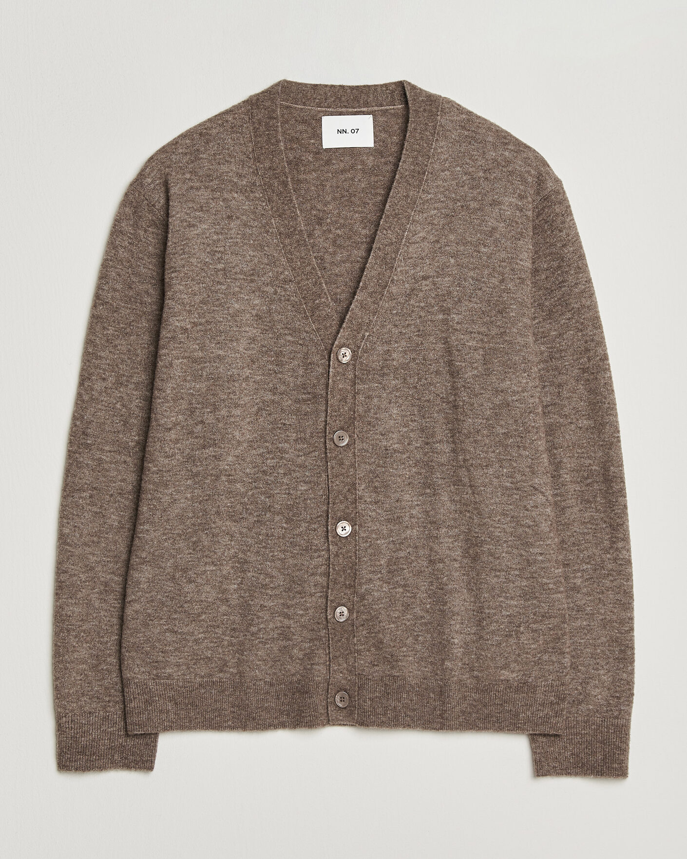 Herre | Trøjer | NN07 | Gavin Brushed Wool Knitted Cardigan Desert Clay