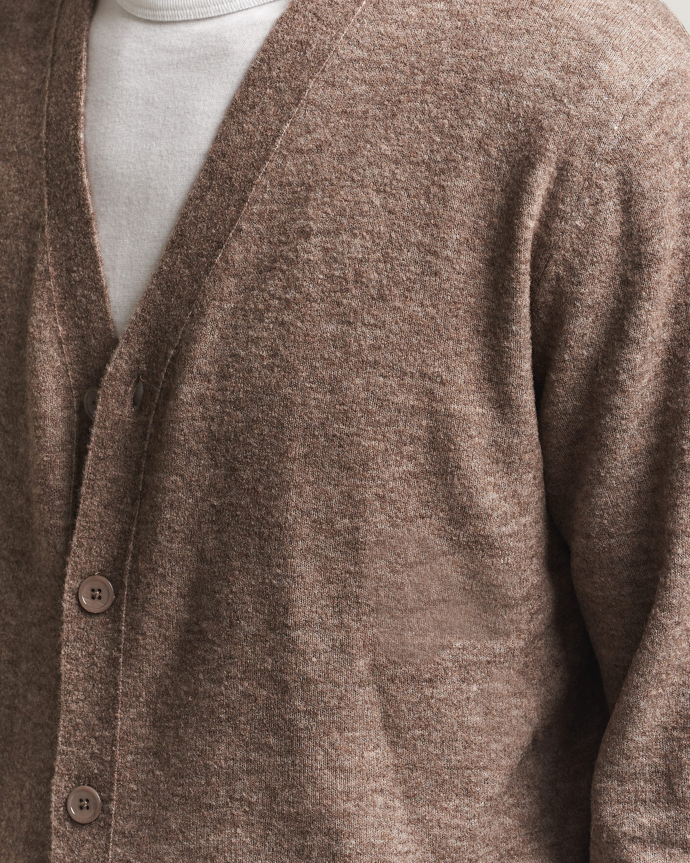 Herre | Trøjer | NN07 | Gavin Brushed Wool Knitted Cardigan Desert Clay