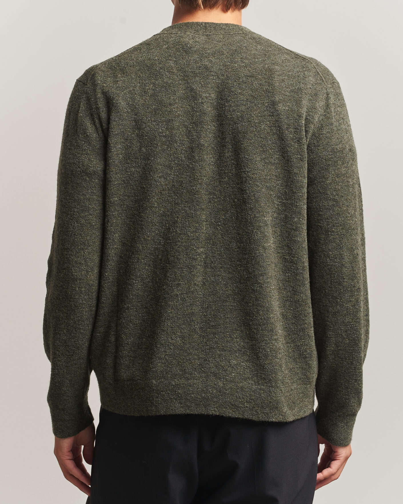 Herre | Trøjer | NN07 | Gavin Brushed Wool Knitted Cardigan Dark Army