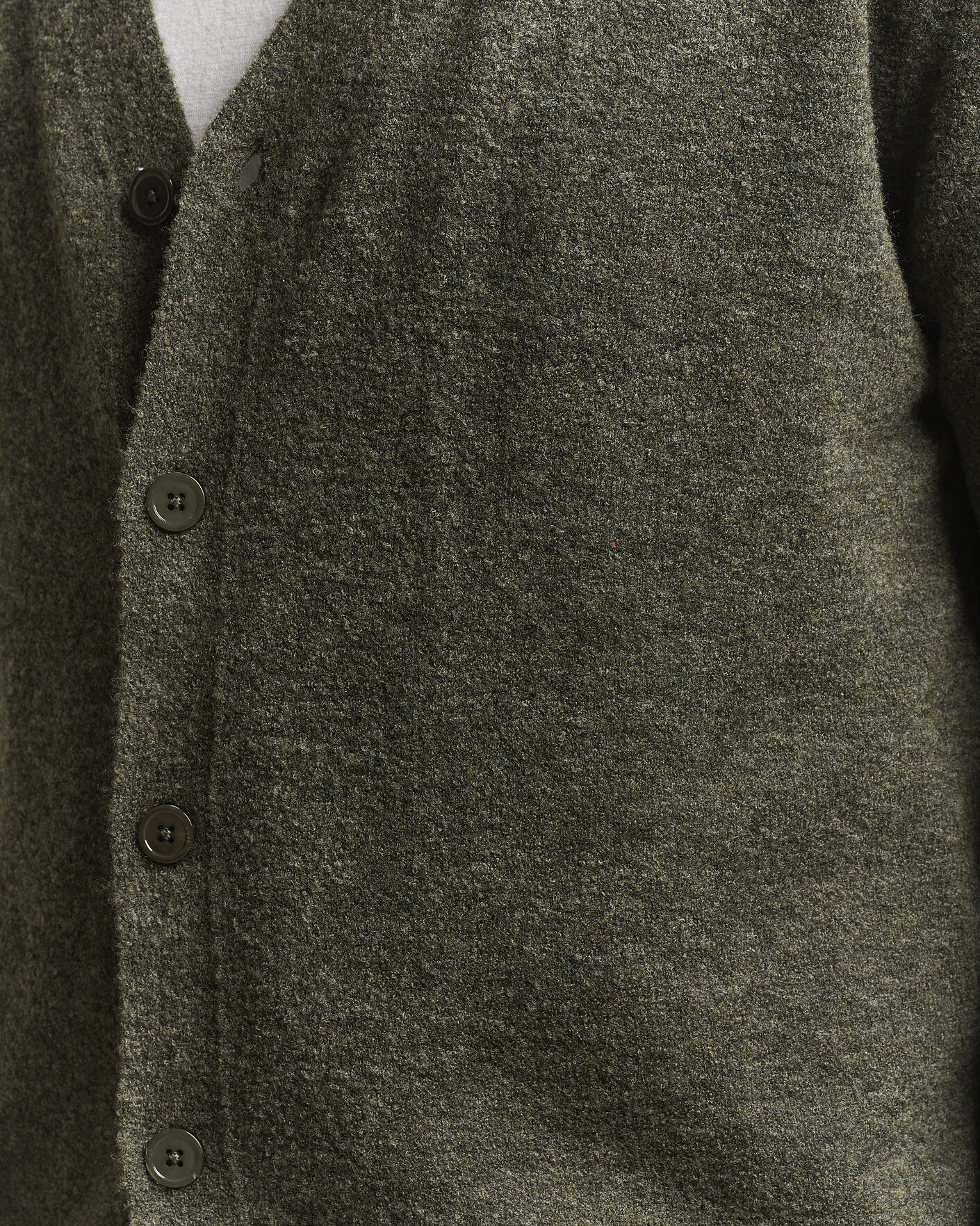 Herre | Trøjer | NN07 | Gavin Brushed Wool Knitted Cardigan Dark Army