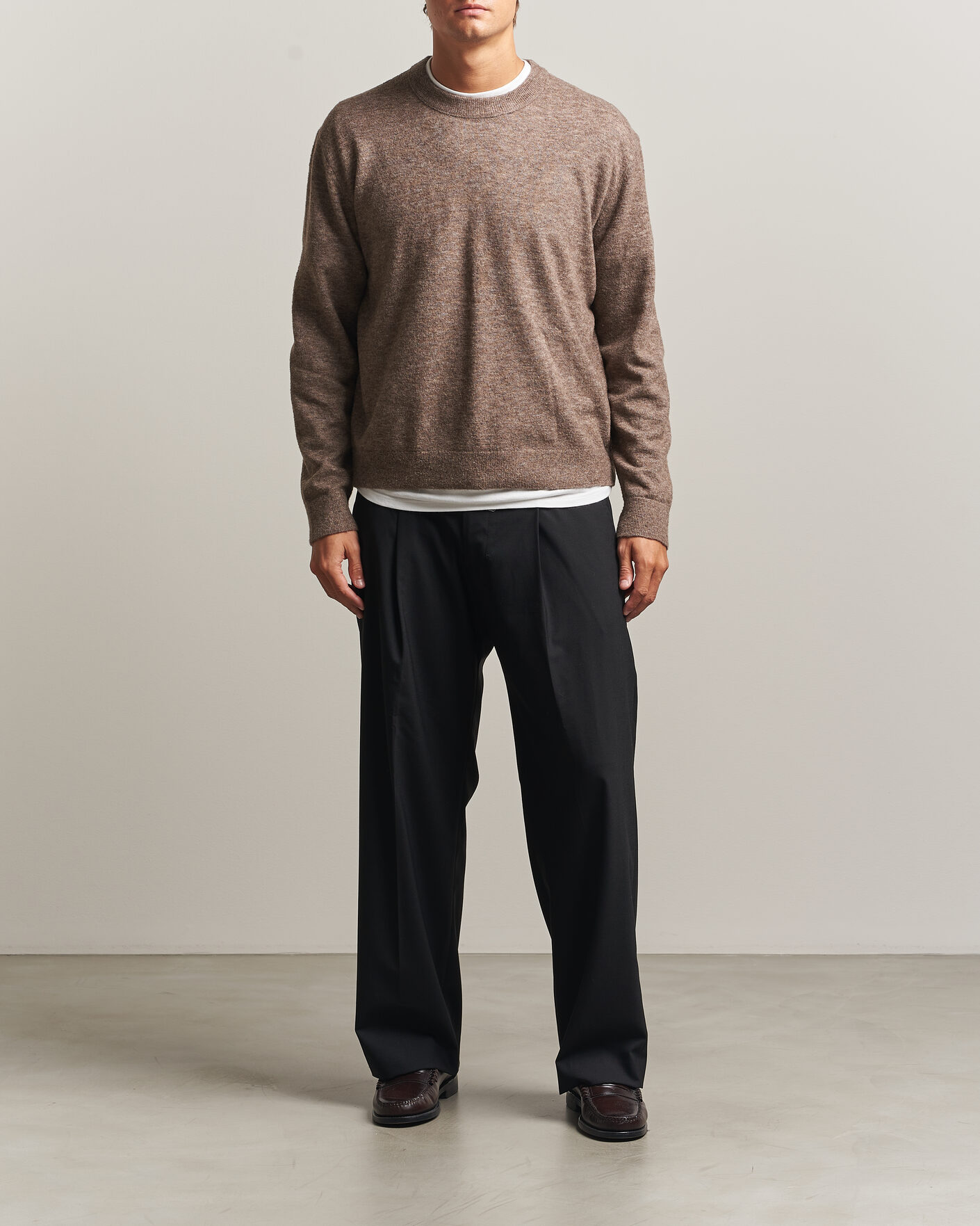 Herre | Trøjer | NN07 | Gavin Brushed Wool Knitted Sweater Desert Clay
