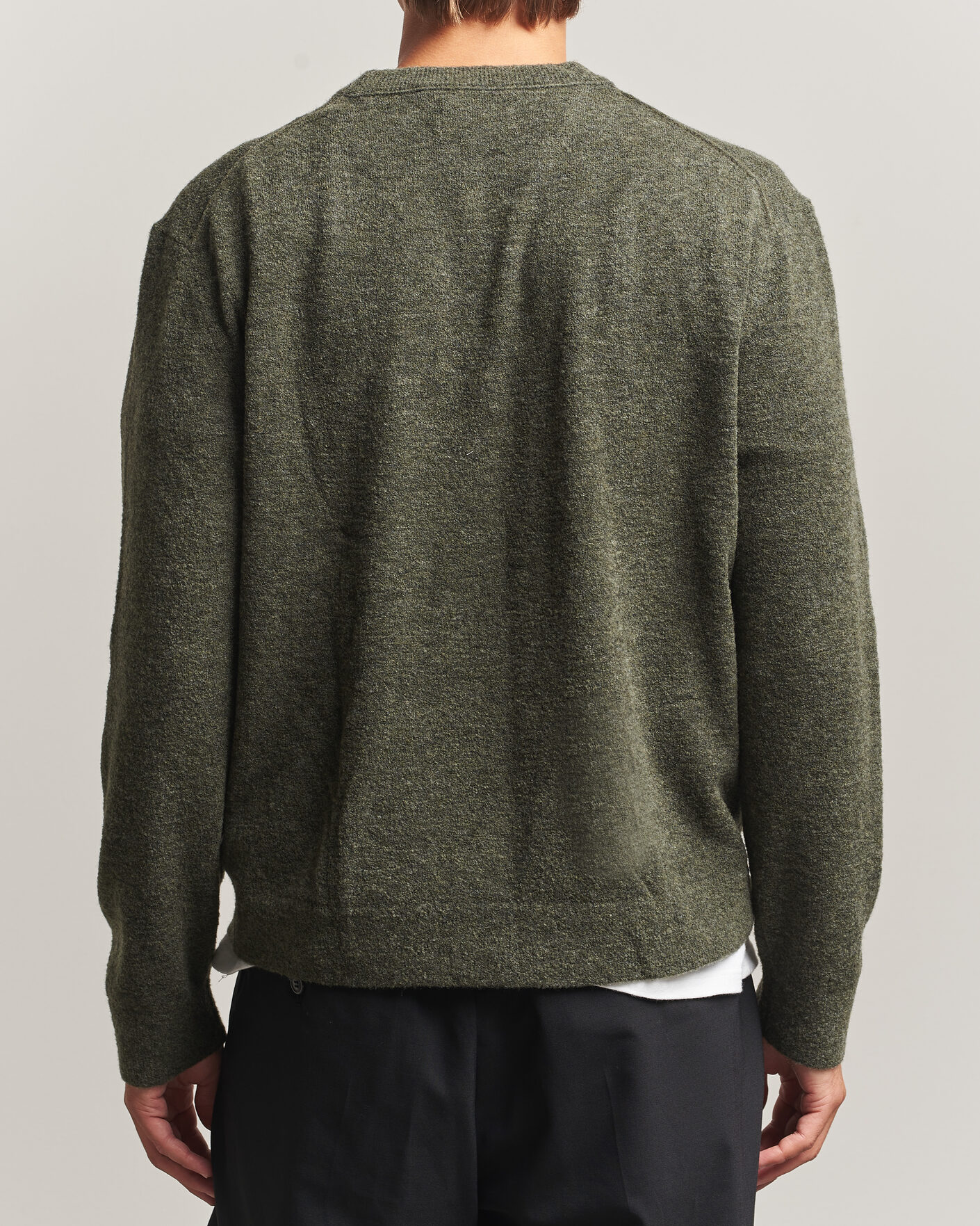 Herre | Trøjer | NN07 | Gavin Brushed Wool Knitted Sweater Dark Army