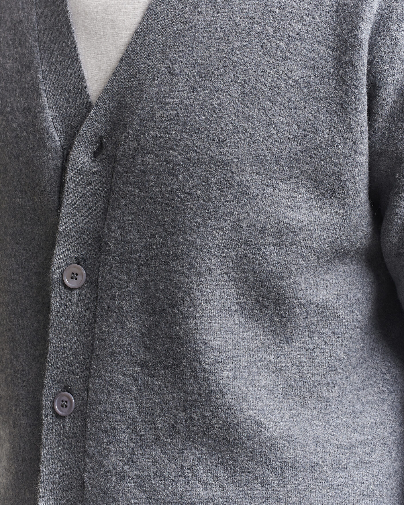 Herre | Trøjer | NN07 | Jasper Wool Knitted Cardigan Grey Melange