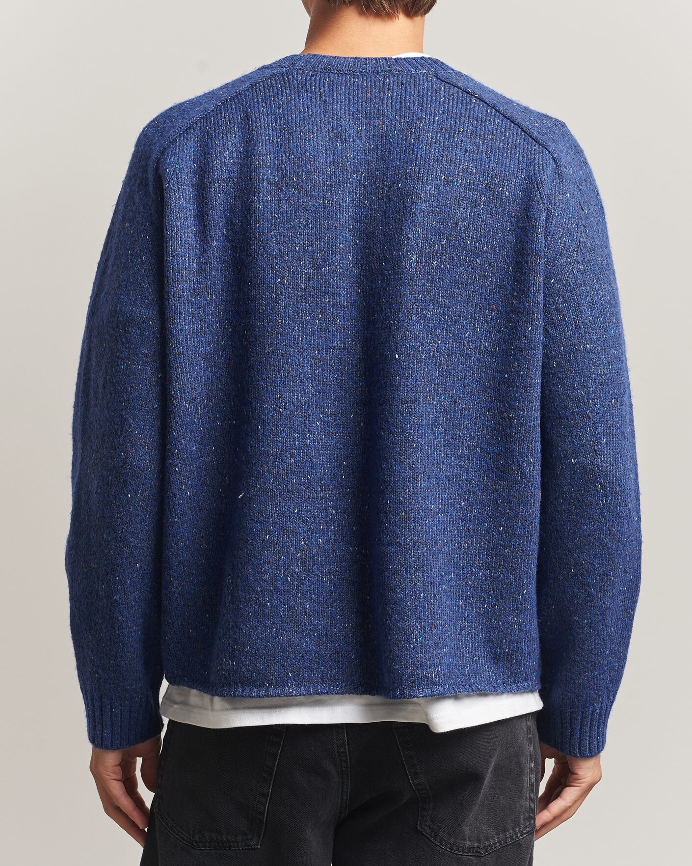 Herre | Trøjer | NN07 | Jim Neps Wool Knitted Sweater Blue Ignition