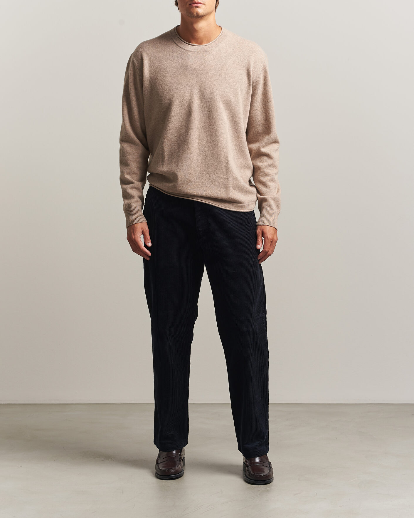 Herre | Trøjer | NN07 | Sammy Wool Knitted Sweater Clay Melange