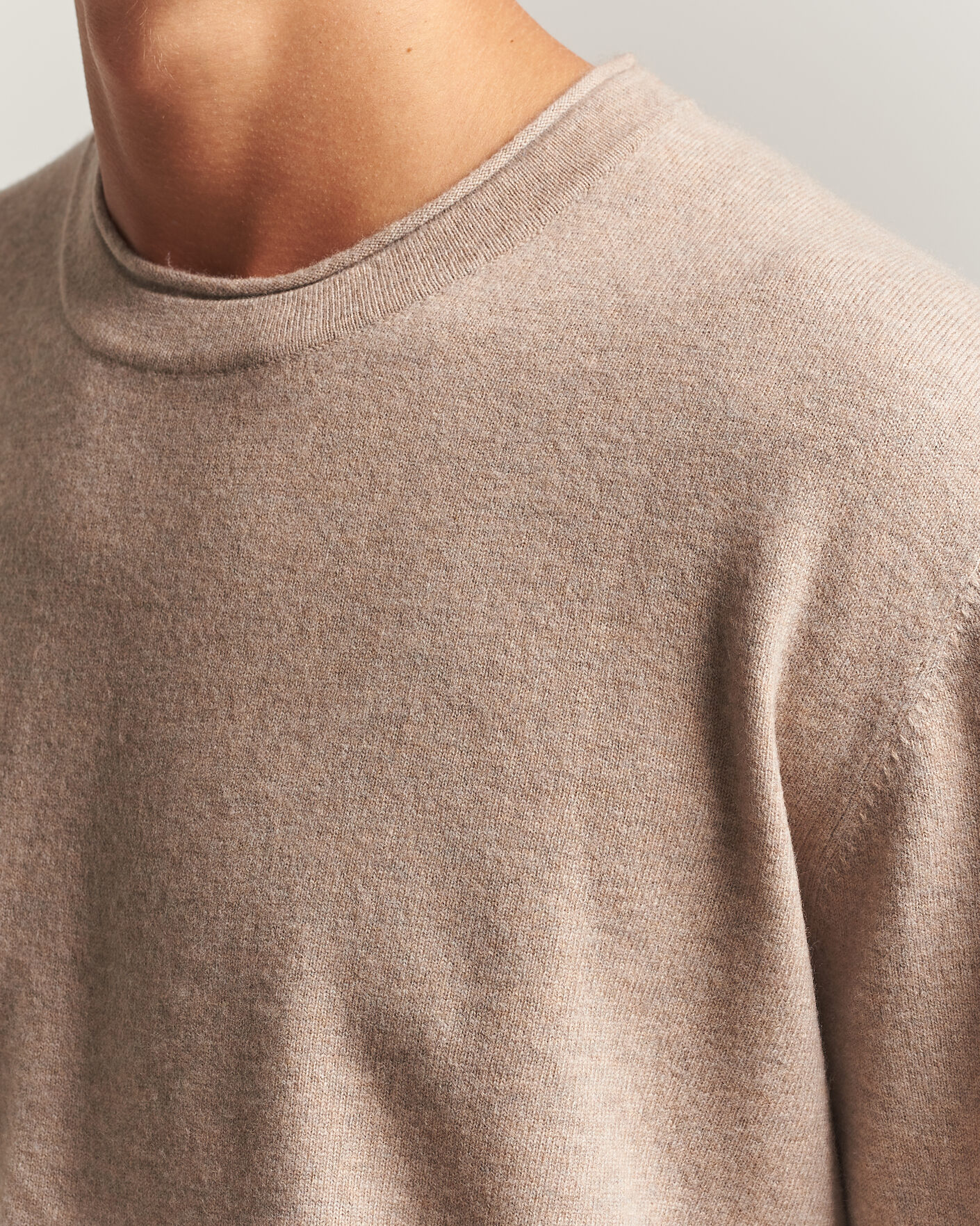 Herre | Trøjer | NN07 | Sammy Wool Knitted Sweater Clay Melange
