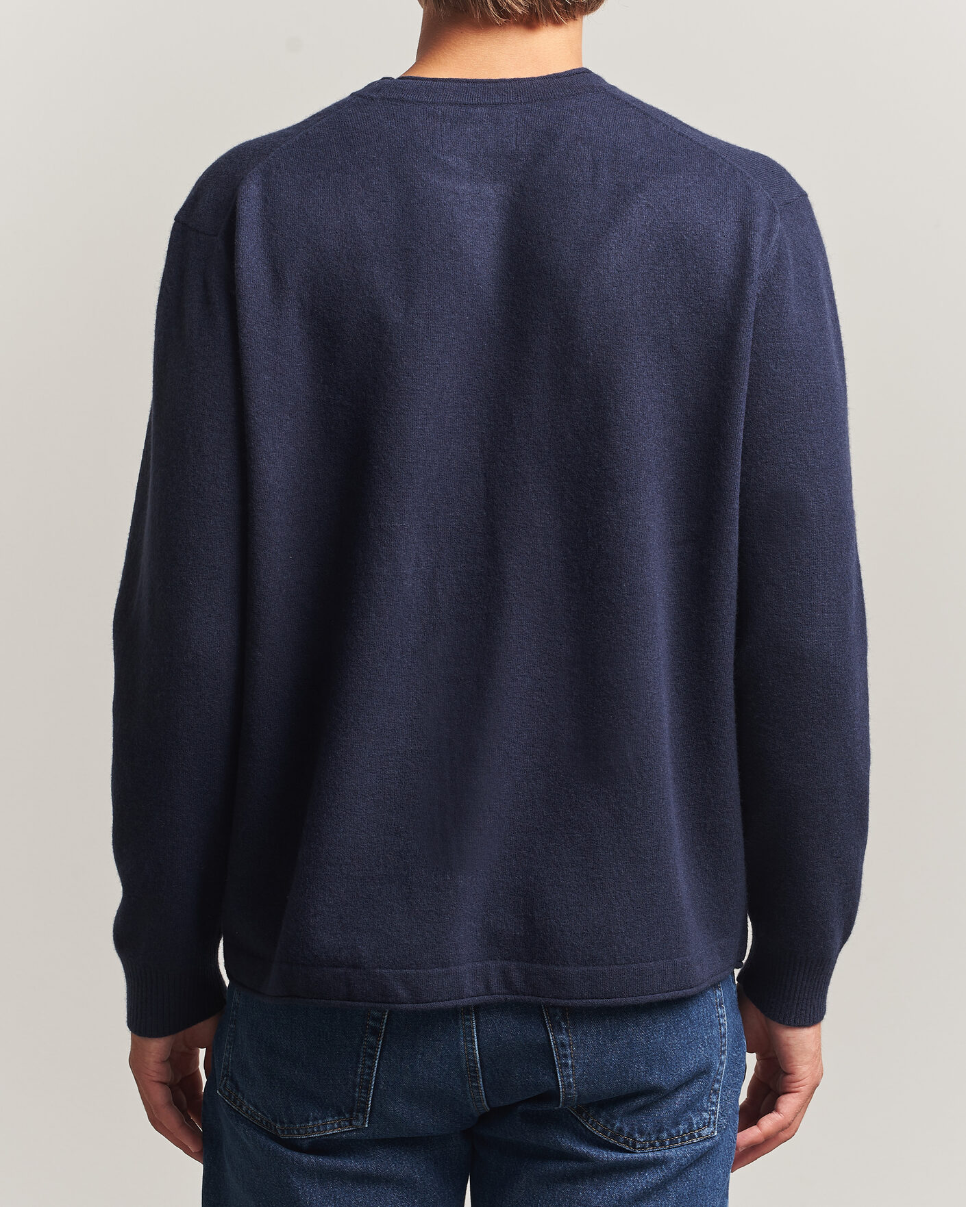 Herre | Trøjer | NN07 | Sammy Wool Knitted Sweater Navy Melange