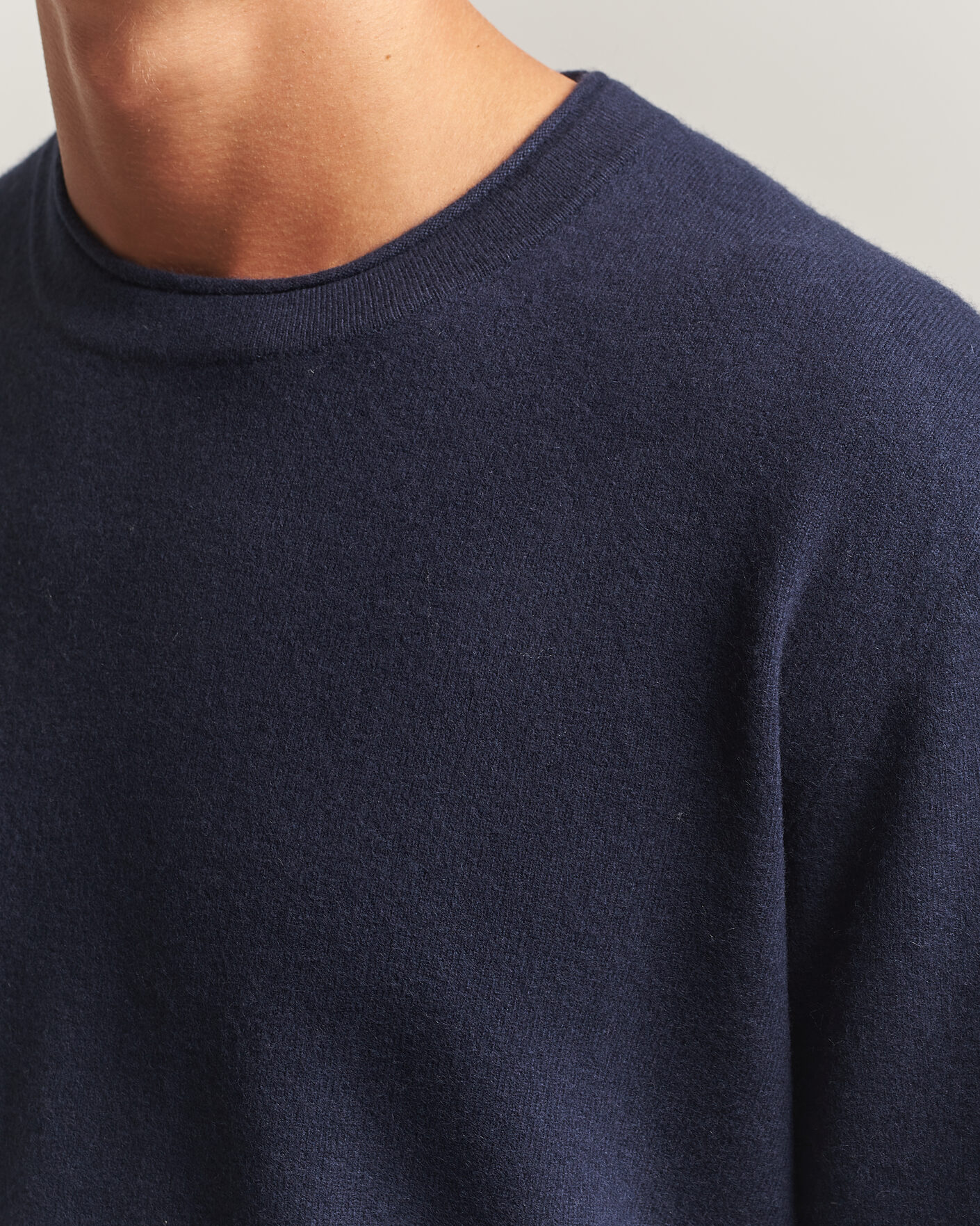 Herre | Trøjer | NN07 | Sammy Wool Knitted Sweater Navy Melange