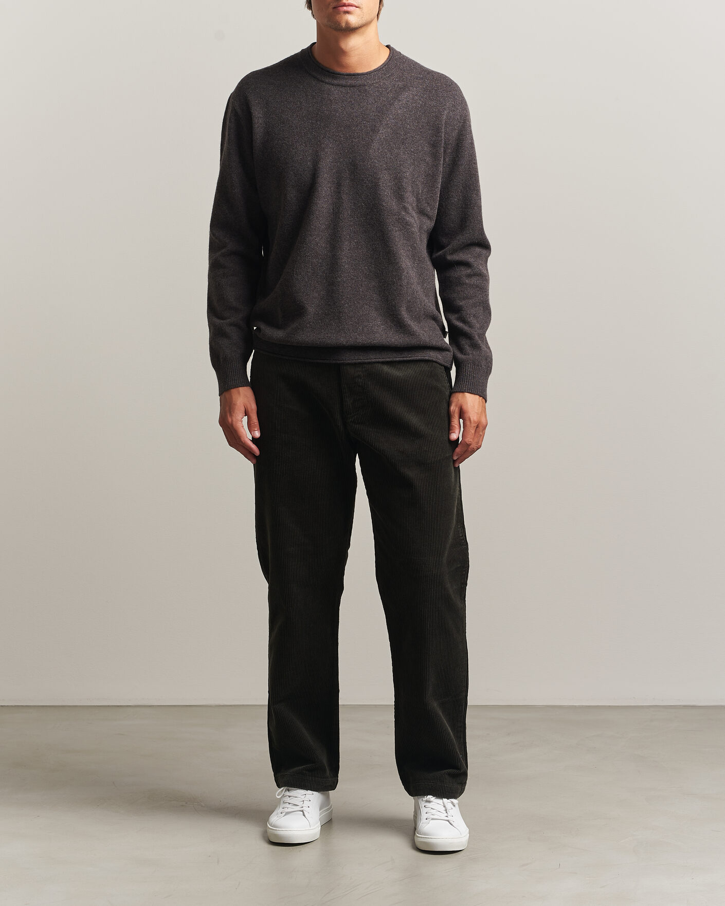 Herre | Trøjer | NN07 | Sammy Wool Knitted Sweater Earth Melange