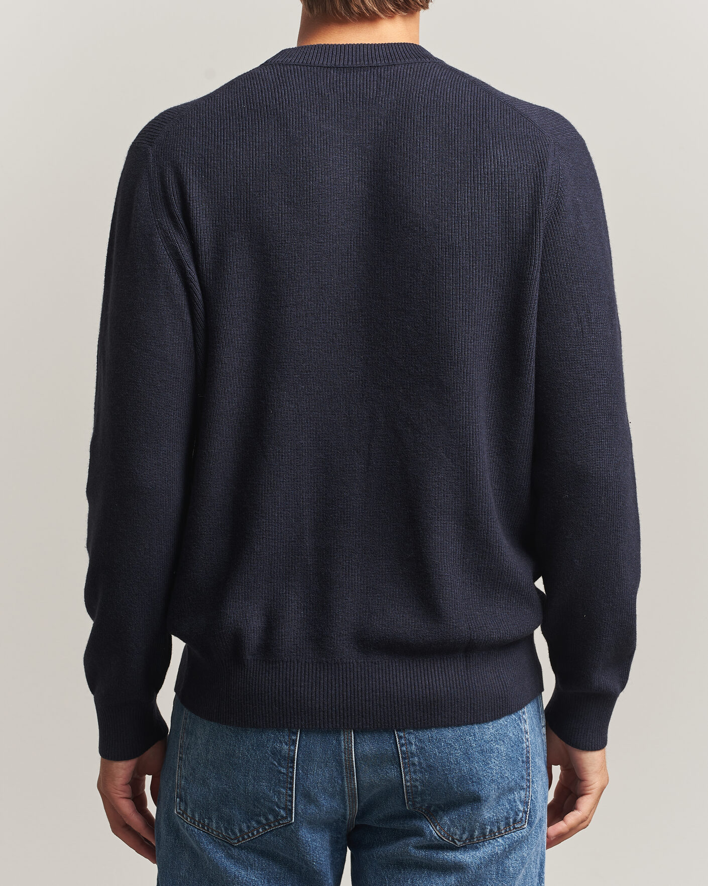 Herre | Trøjer | NN07 | Hope Cotton/Cashmere Rib Knitted Sweater Navy