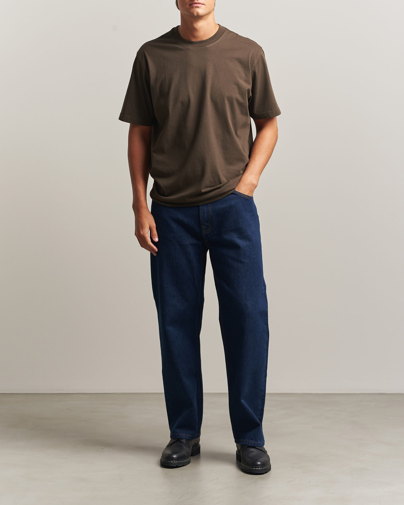 Herre | T-Shirts | NN07 | Adam Crew Neck T-Shirt Earthwood