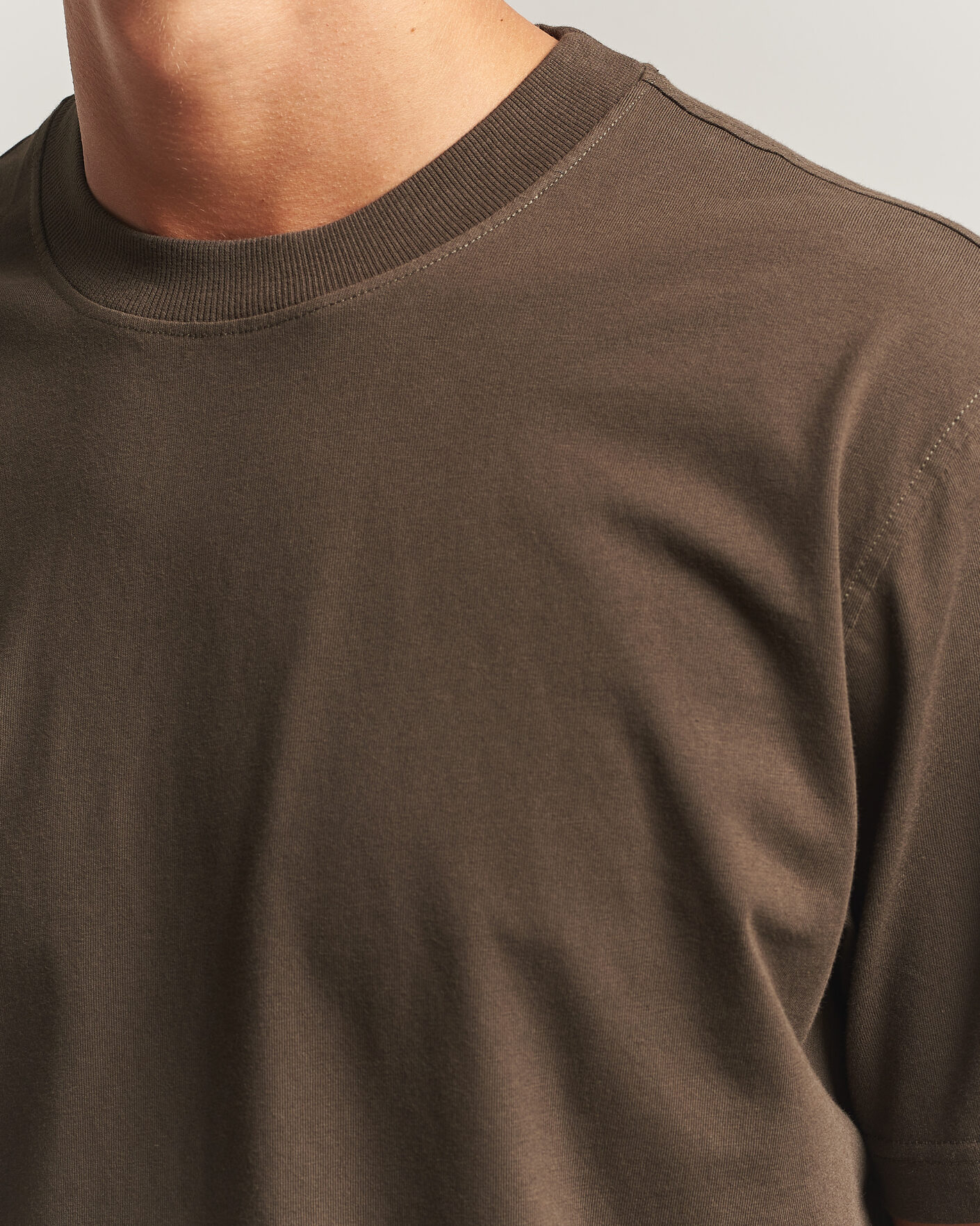 Herre | T-Shirts | NN07 | Adam Crew Neck T-Shirt Earthwood