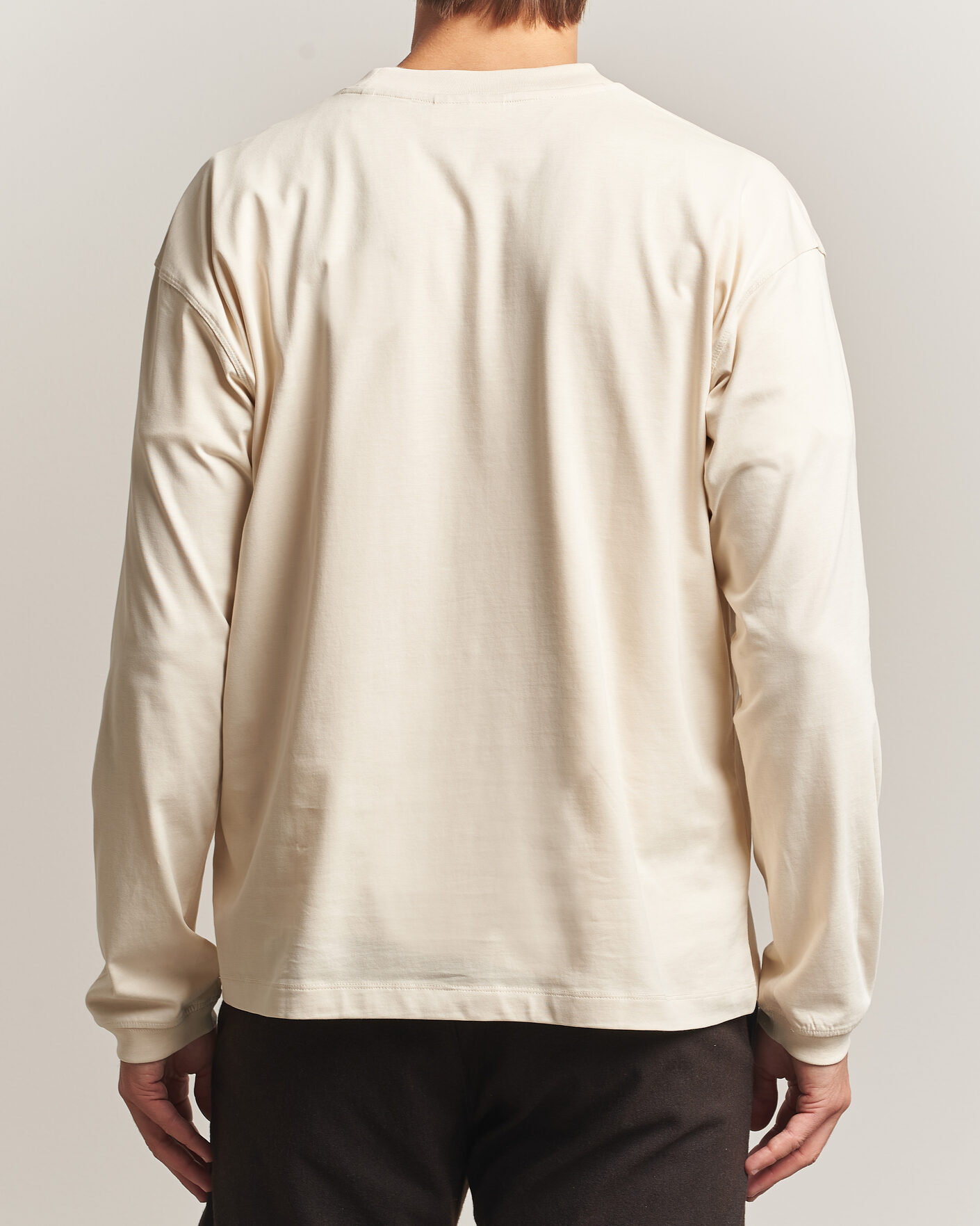 Herre | T-Shirts | NN07 | Lionel Suvin Cotton Long Sleeve T-Shirt Ivory