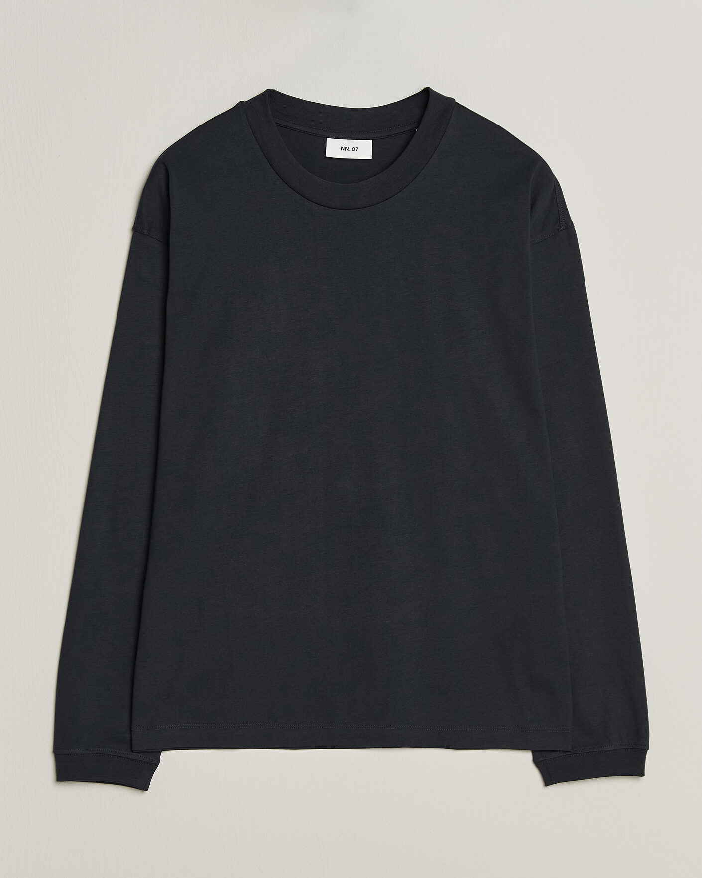 Herre | T-Shirts | NN07 | Lionel Suvin Cotton Long Sleeve T-Shirt Deep Navy
