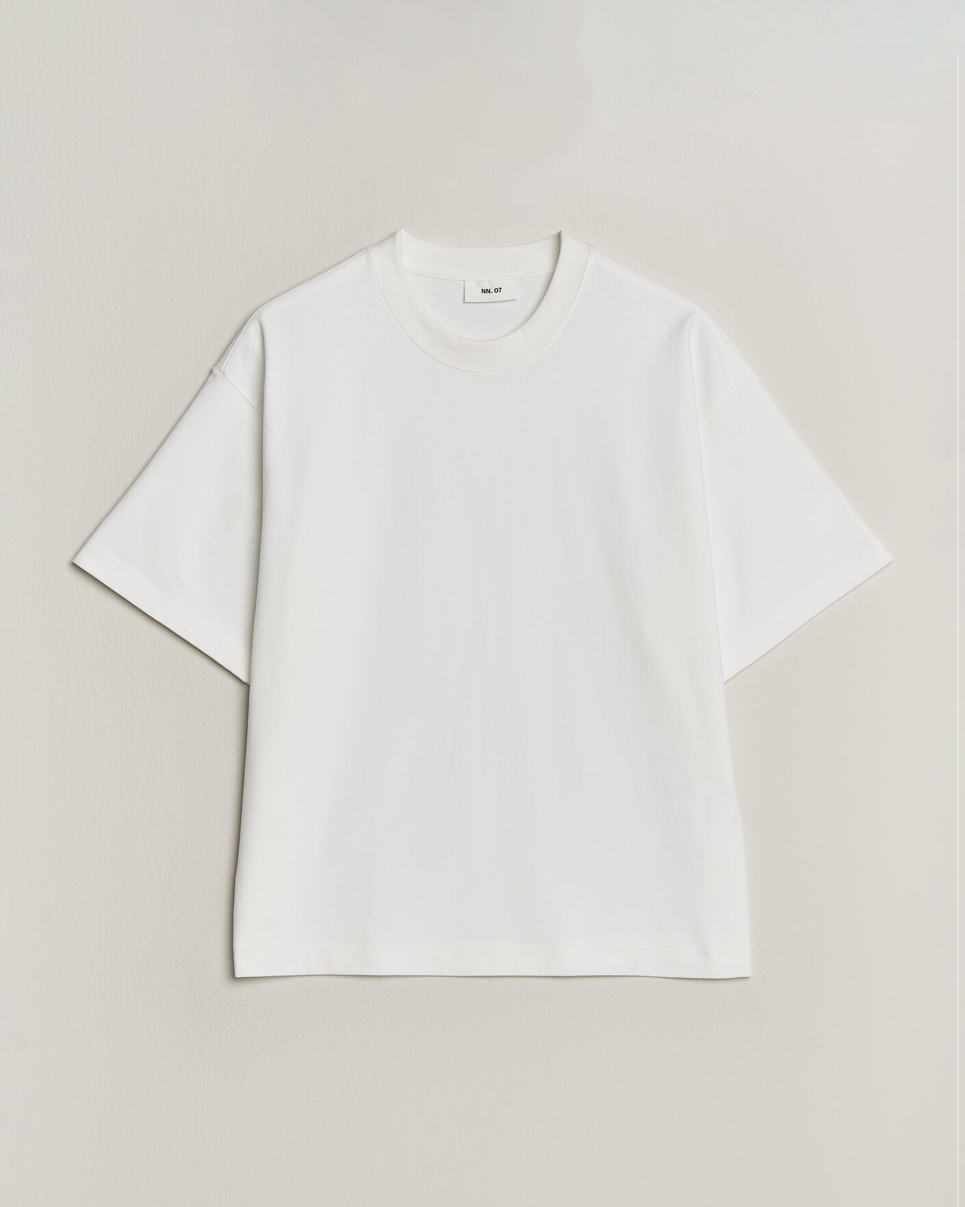 Herre | T-Shirts | NN07 | David Heavy Crew Neck T-Shirt White