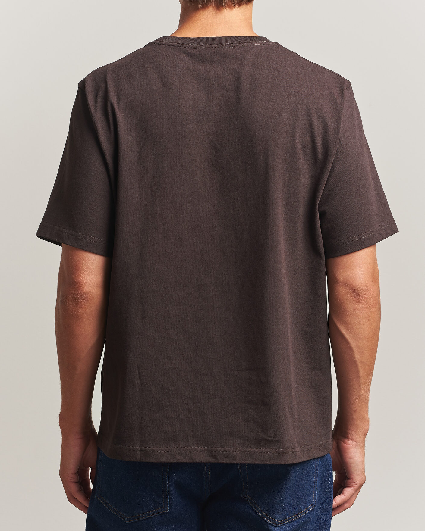 Herre | T-Shirts | NN07 | Jett Embroidered Crew Neck T-Shirt Deep Truffle