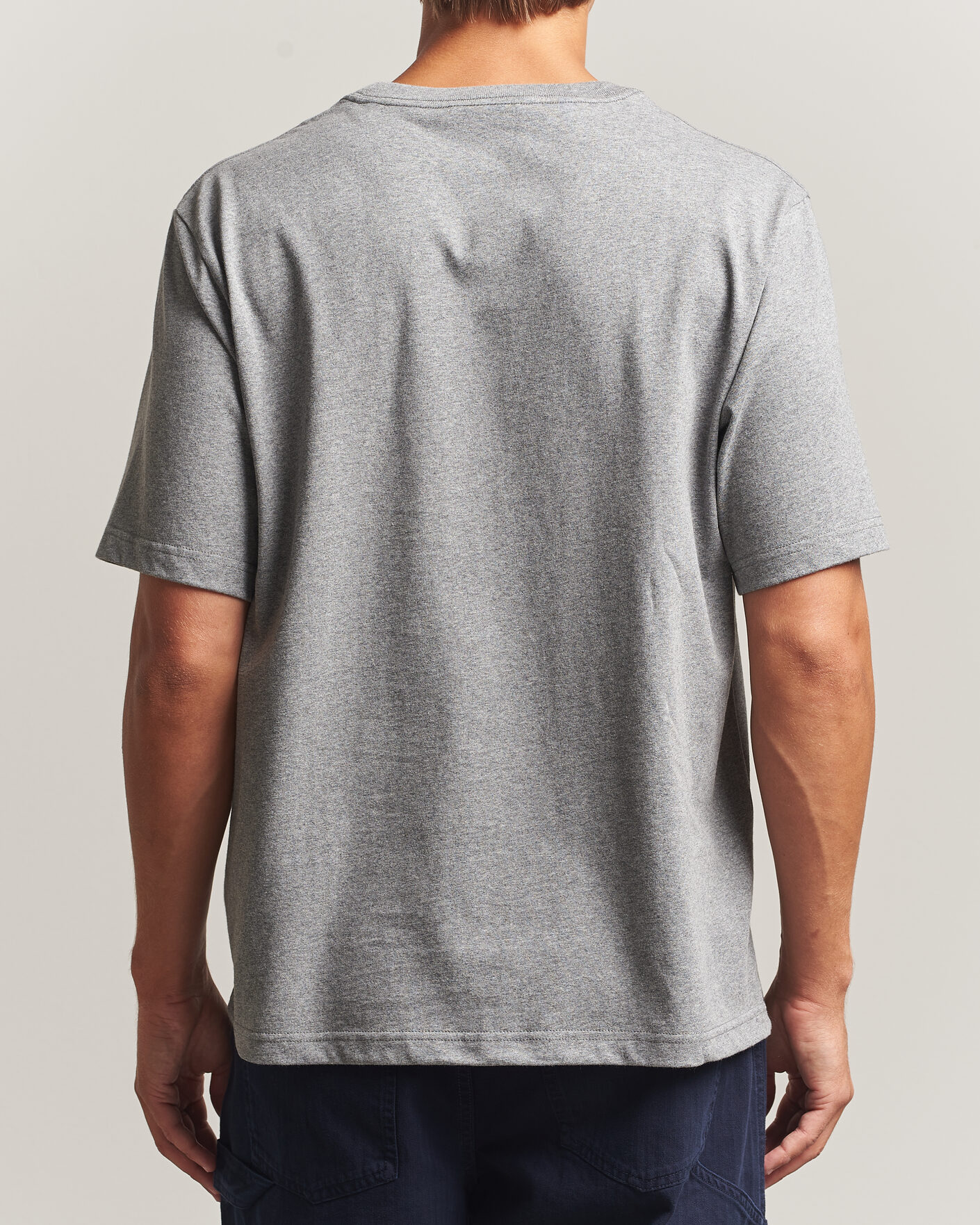 Herre | T-Shirts | NN07 | Jett Embroidered Crew Neck T-Shirt Grey Melange