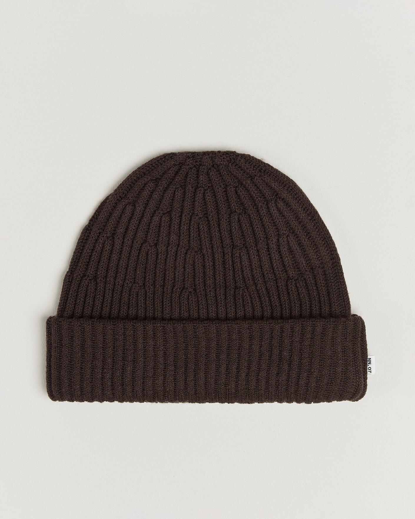 Herre | Huer | NN07 | Wool Rib Hat Deep Truffle