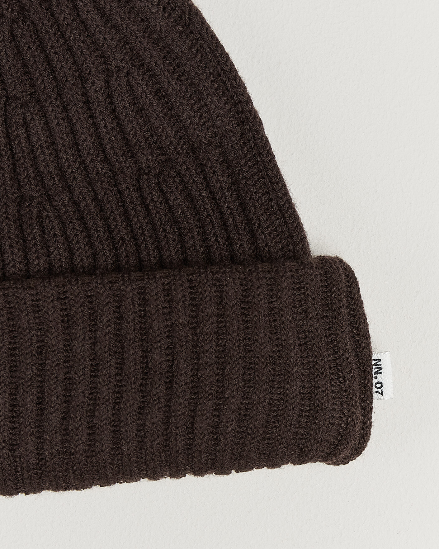 Herre | Huer | NN07 | Wool Rib Hat Deep Truffle