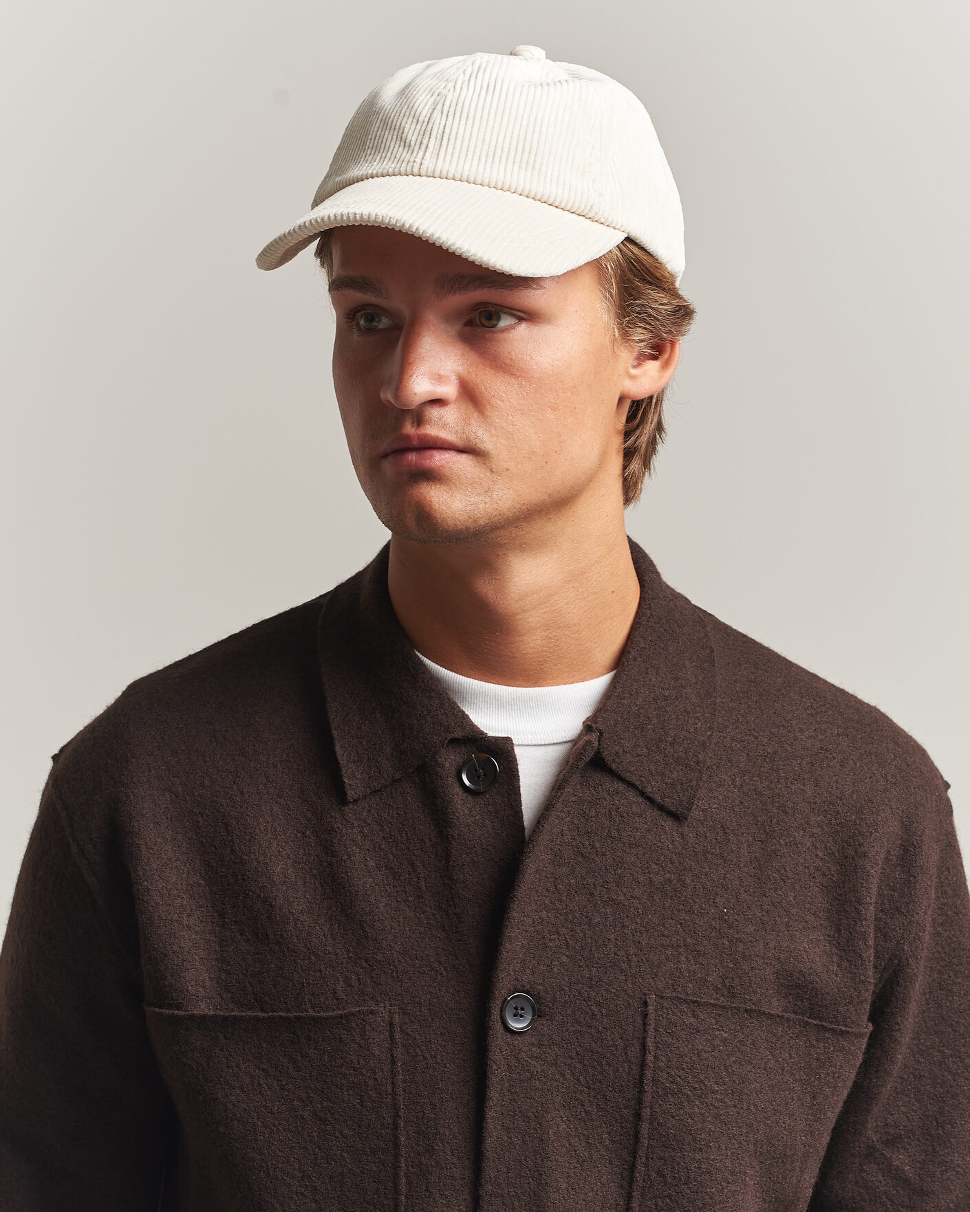 Herre | Hatte & kasketter | NN07 | Corduroy Dad Cap Ivory