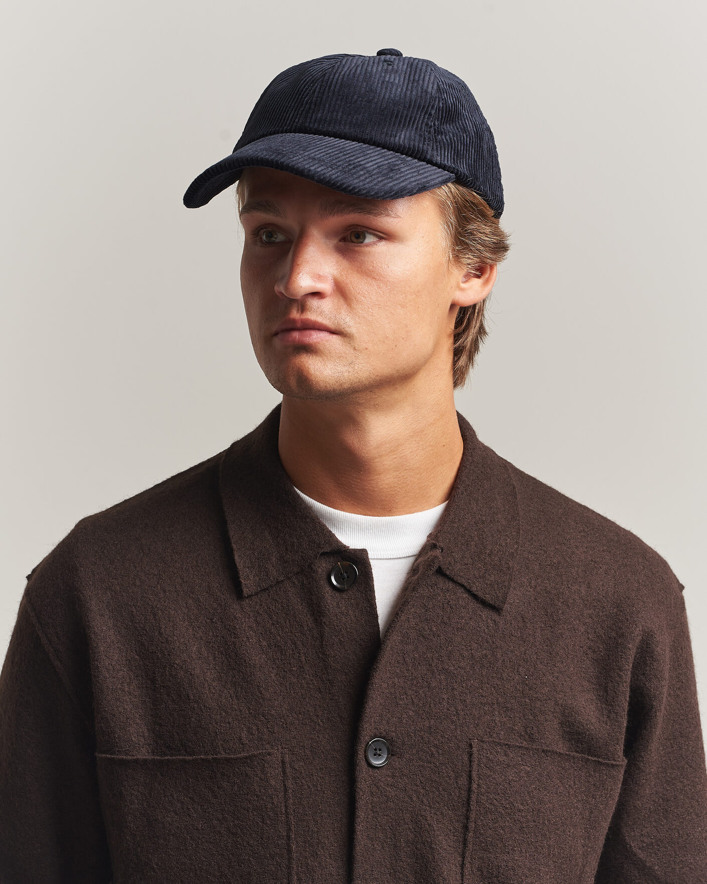 Herre | Hatte & kasketter | NN07 | Corduroy Dad Cap Deep Navy