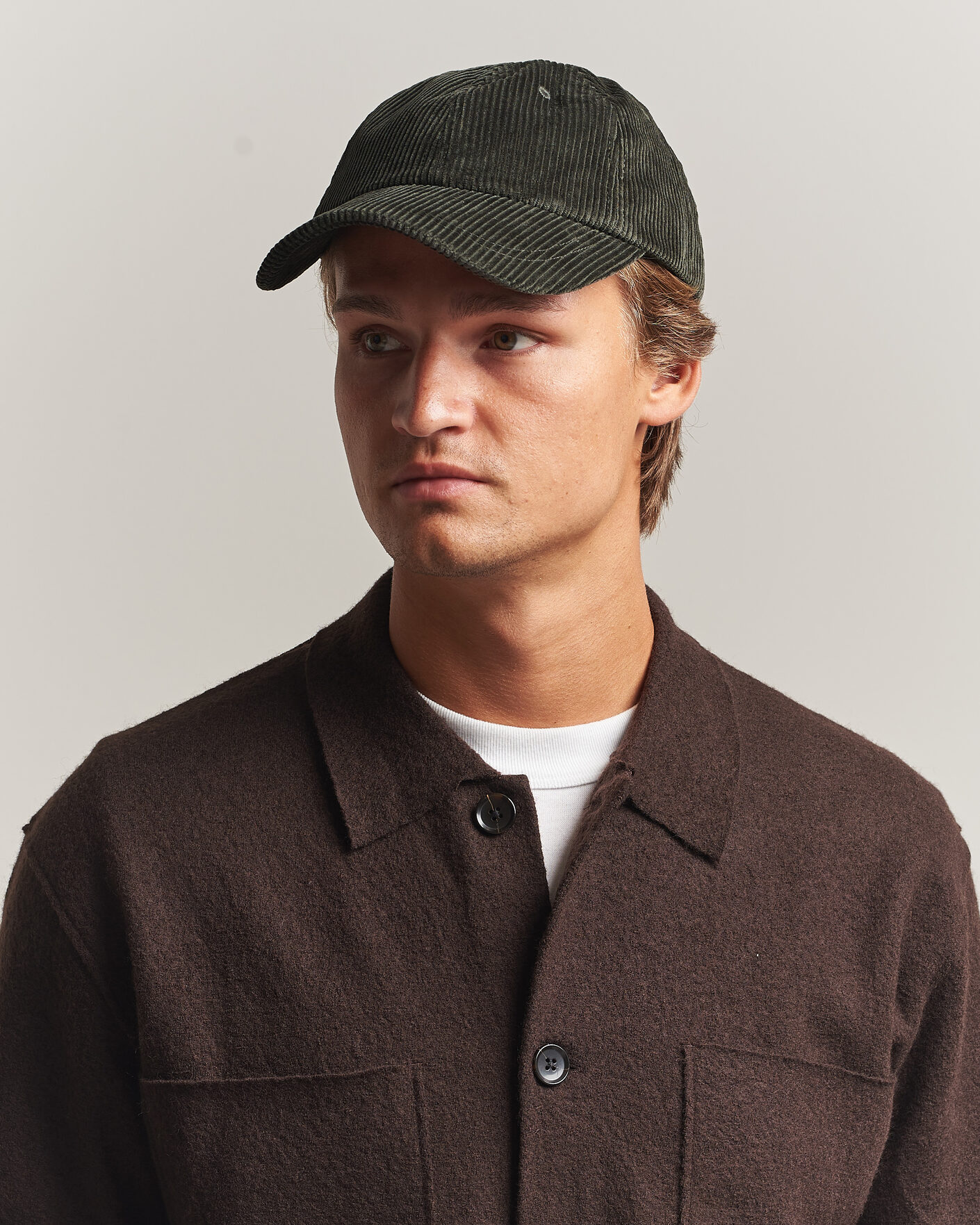 Herre | Hatte & kasketter | NN07 | Corduroy Dad Cap Dark Army