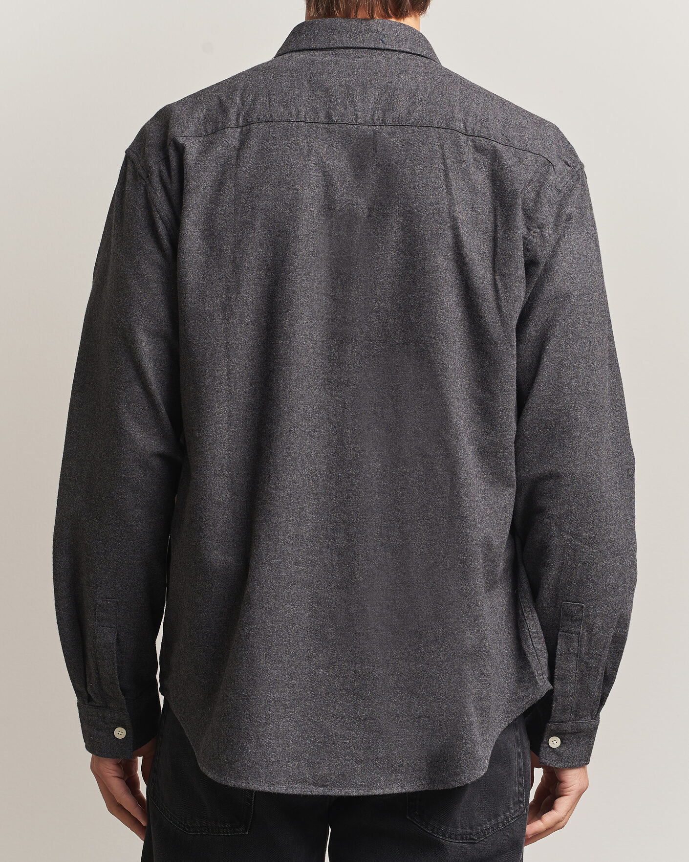 Herre | Skjorter | NN07 | Dino Brushed Flannel Shirt Dark Grey