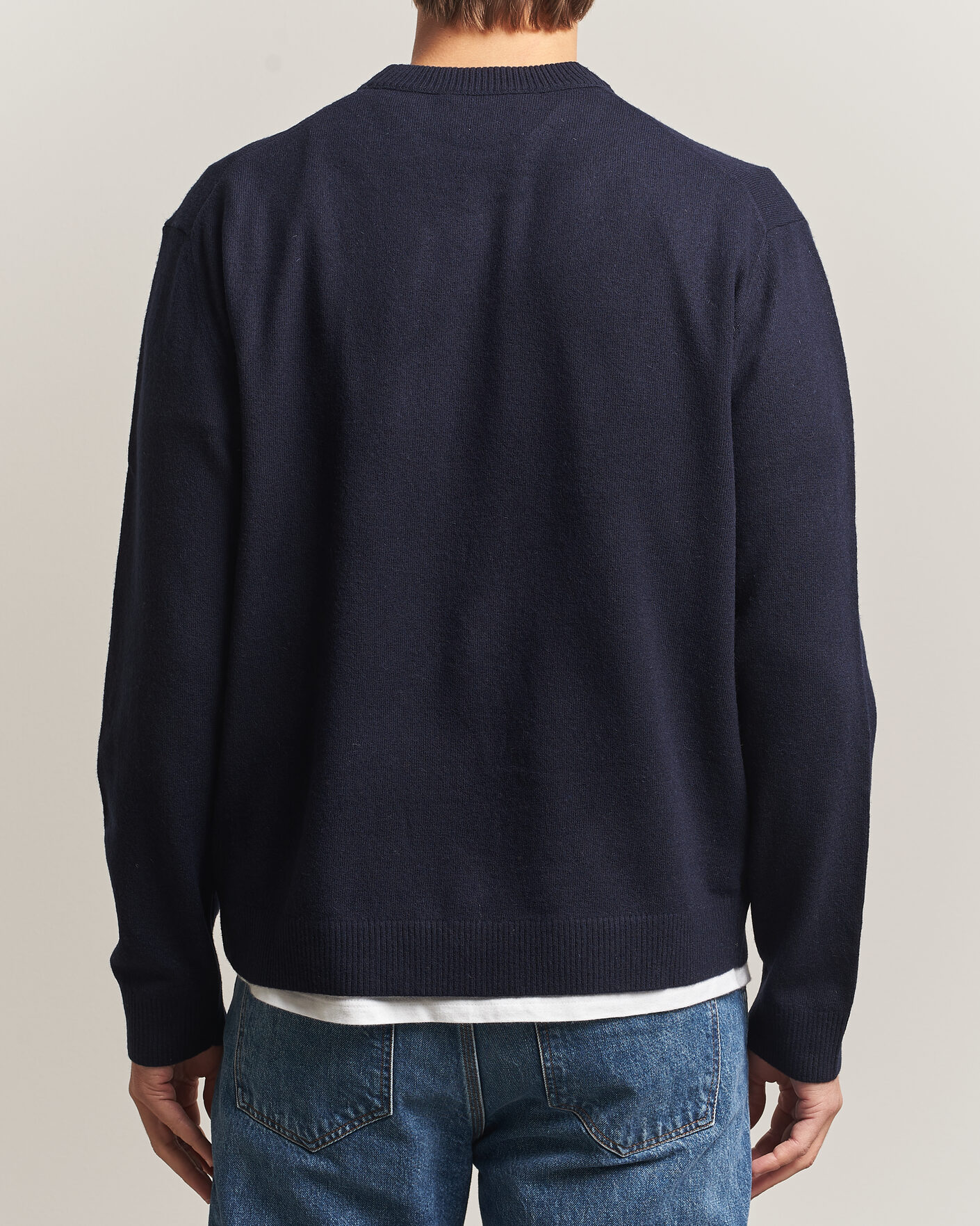 Herre | Trøjer | NN07 | Raz Lambswool Knitted Sweater Deep Navy