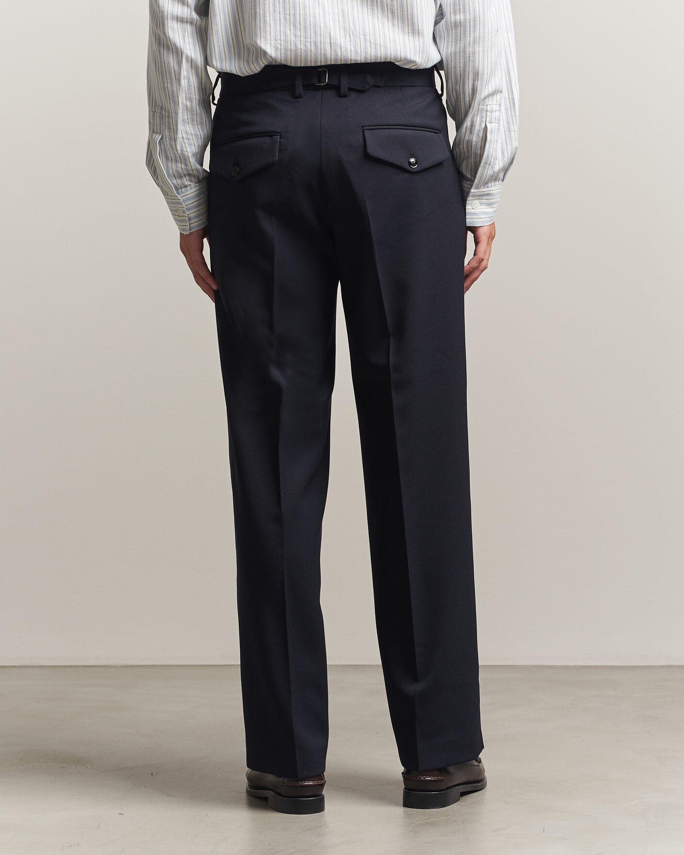 Herre | Bukser | NN07 | Justin Wool Pleated Suit Trousers Deep Navy