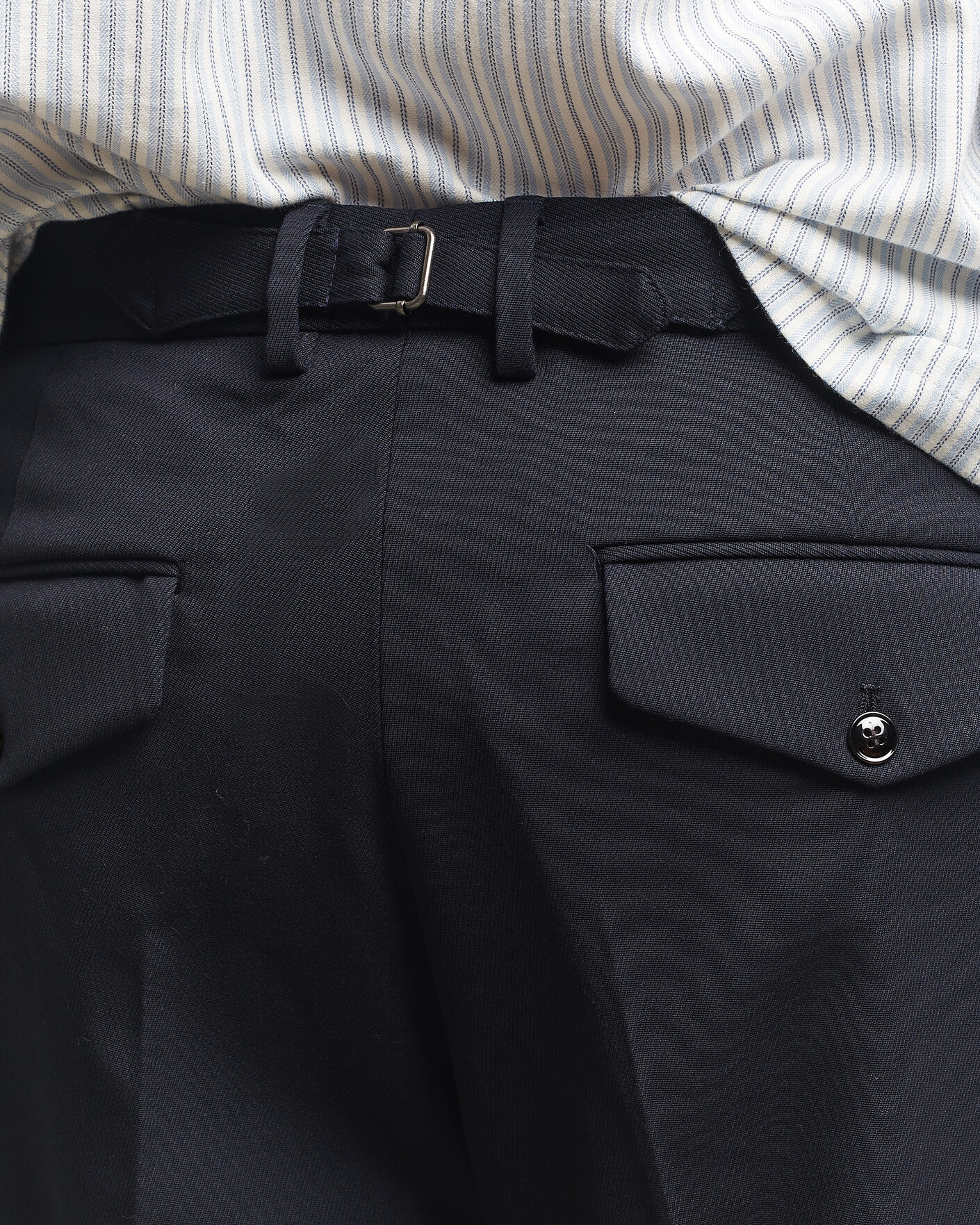 Herre | Bukser | NN07 | Justin Wool Pleated Suit Trousers Deep Navy