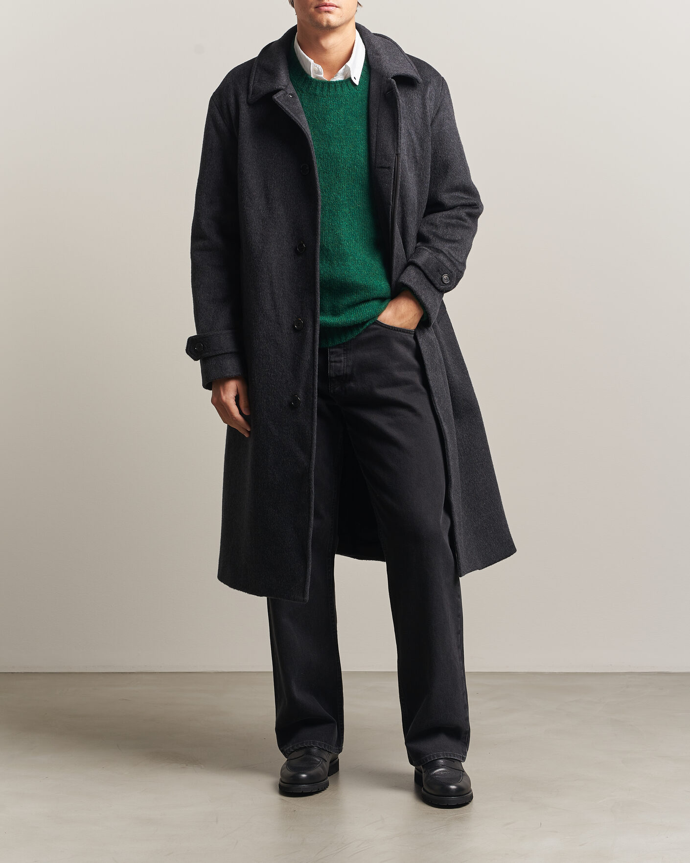 Herre | Jakker | NN07 | Gibson Wool/Cashmere Coat Dark Grey