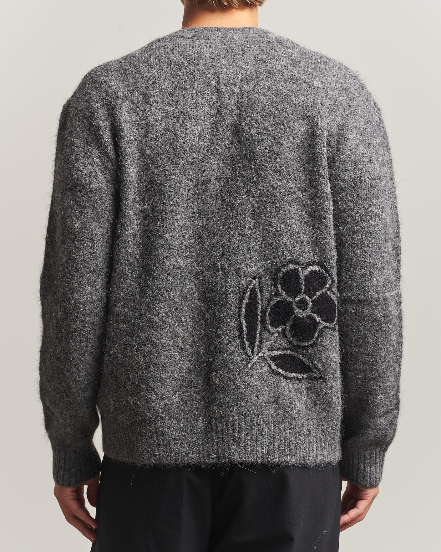 Herre | Trøjer | NN07 | Kyle Alpaca Knitted Cardigan Dark Grey Melange