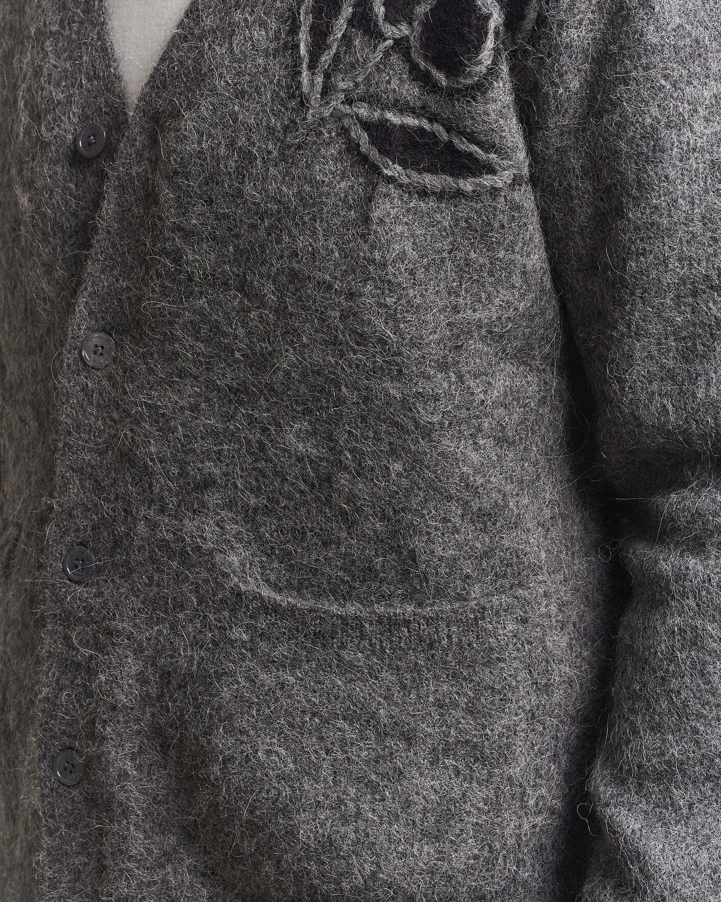 Herre | Trøjer | NN07 | Kyle Alpaca Knitted Cardigan Dark Grey Melange