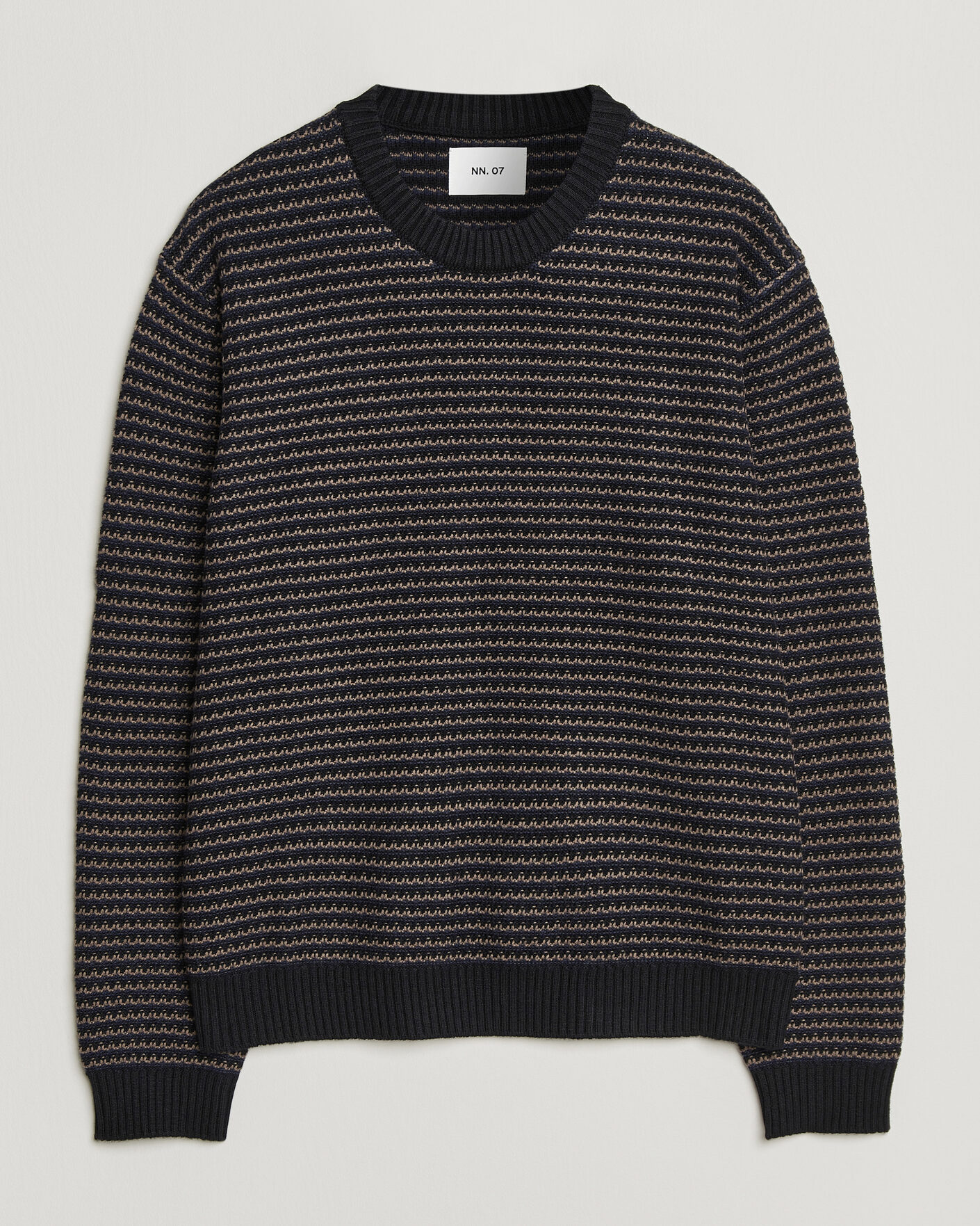 Herre | Trøjer | NN07 | Russell Cotton/Wool Structured Sweater Navy Blue