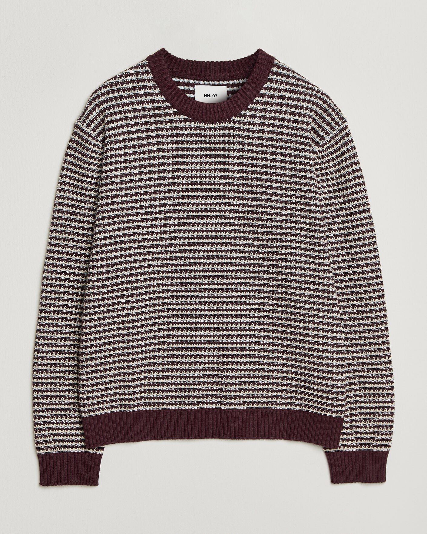 Herre | Trøjer | NN07 | Russell Cotton/Wool Structured Sweater Winetasting