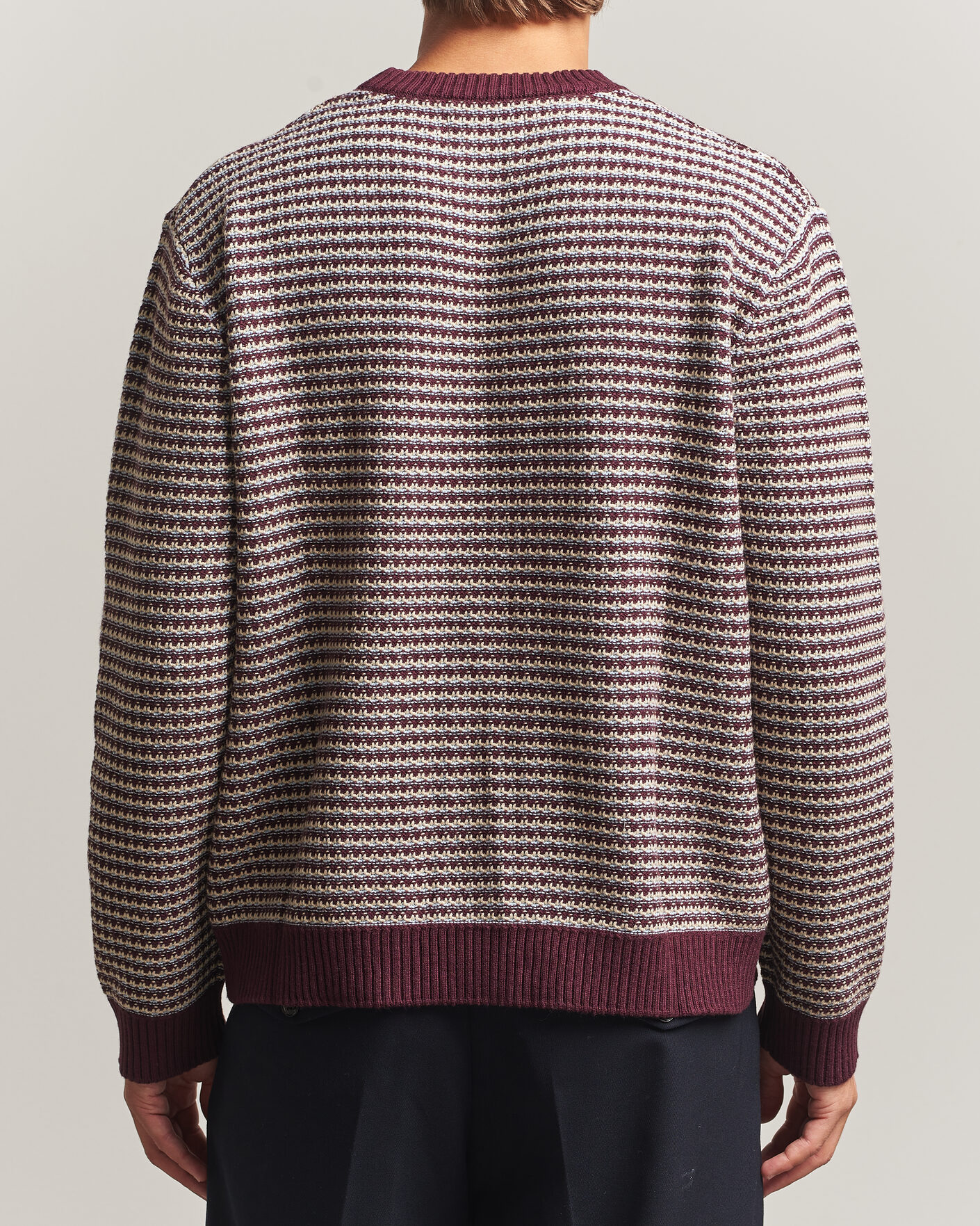 Herre | Trøjer | NN07 | Russell Cotton/Wool Structured Sweater Winetasting